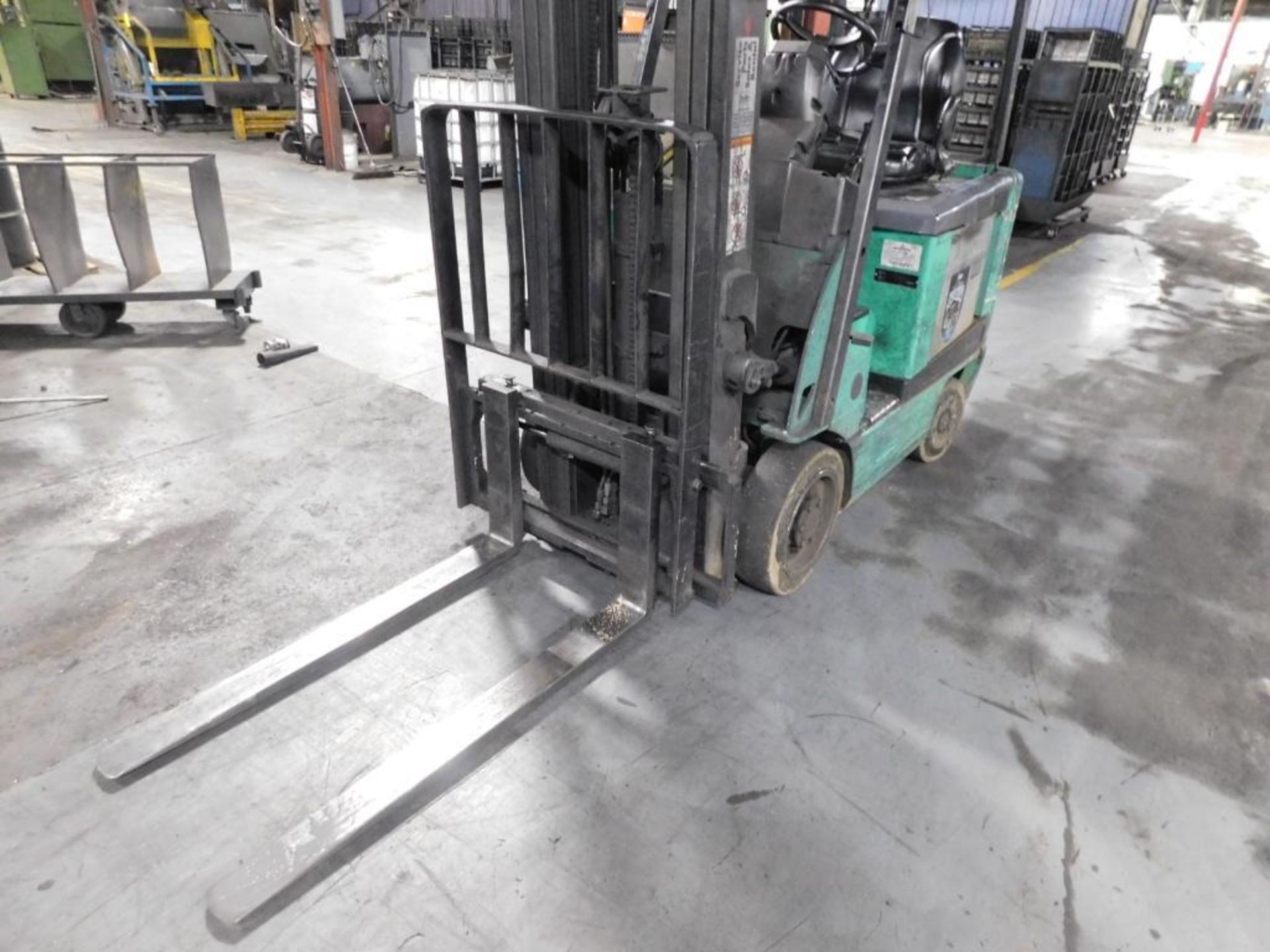 Mitsubishi Electric Forklift Model FBC15N-ACC, 3-Stage Mast, Side Shift, w/Charger, S/N ADC14020Z, 3 - Image 5 of 13