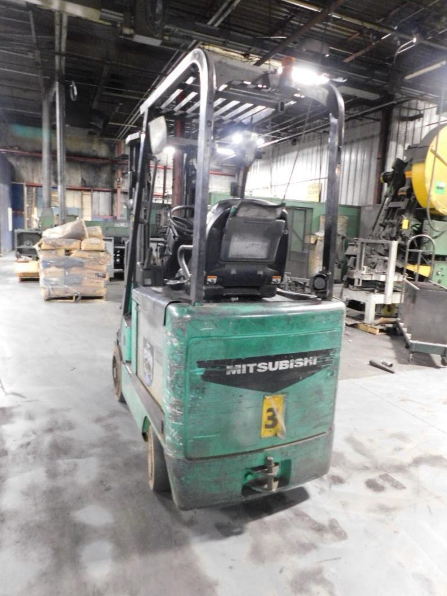 Mitsubishi Electric Forklift Model FBC15N-ACC, 3-Stage Mast, Side Shift, w/Charger, S/N ADC14020Z, 3 - Image 3 of 13