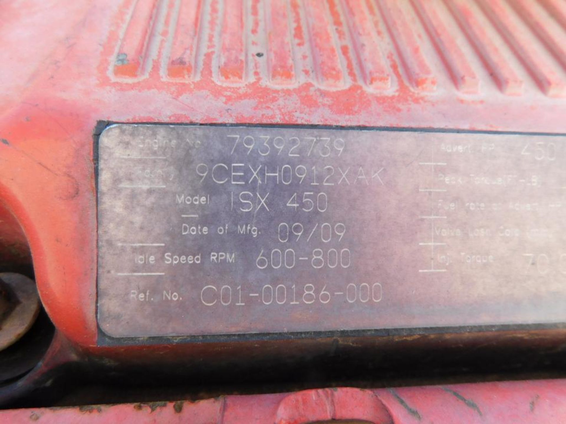 Cummins Diesel Truck Engine, Model SX450, Engine #: 79392739, Mfg. Date: 09/09 (AS IS) - Image 6 of 7