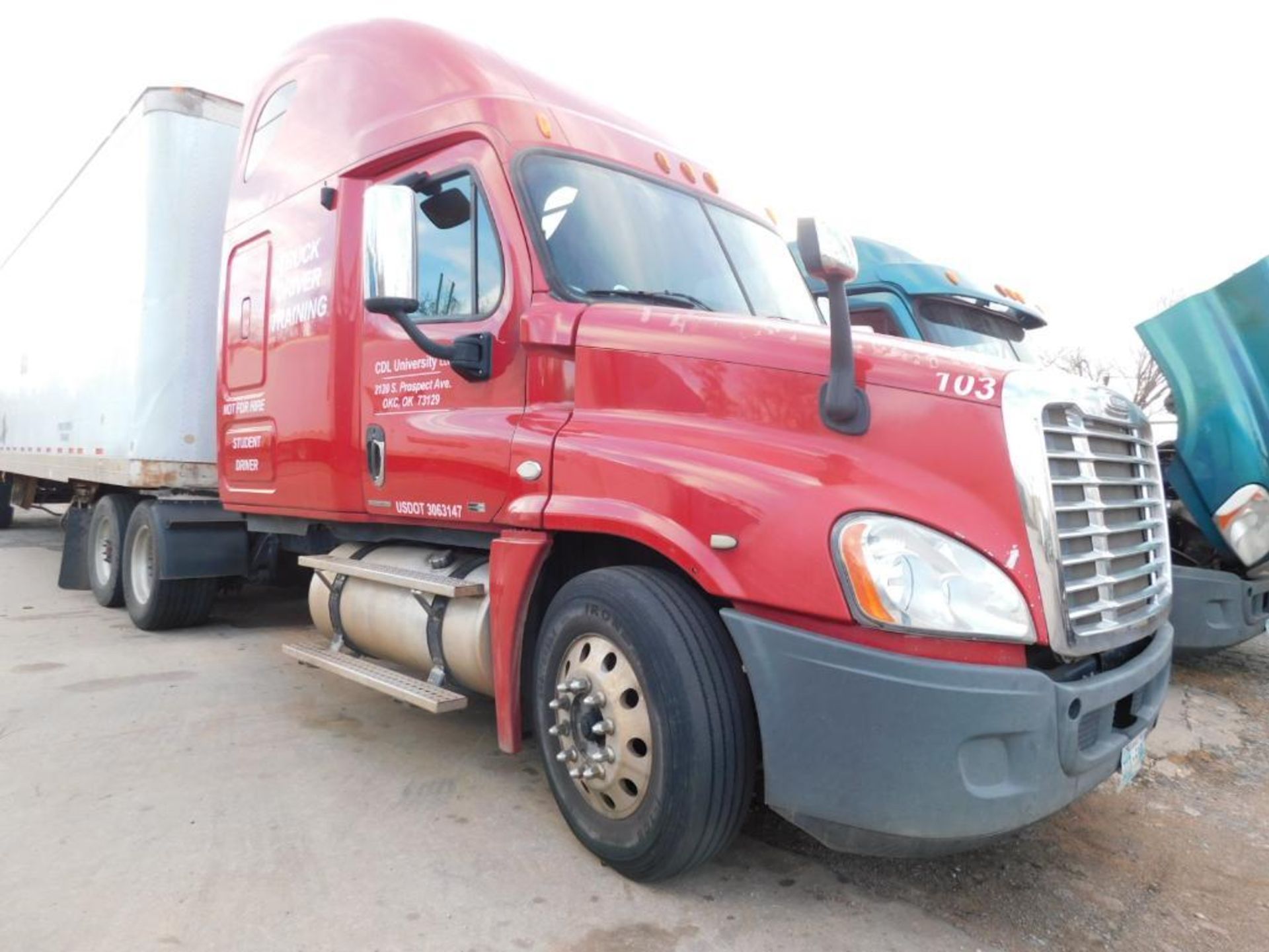 2011 Freightliner Cascadia 125 Truck Tractor, Turbo Diesel, VIN 1FUJGLDR4BLAV6742, (Red #103) - Image 3 of 19