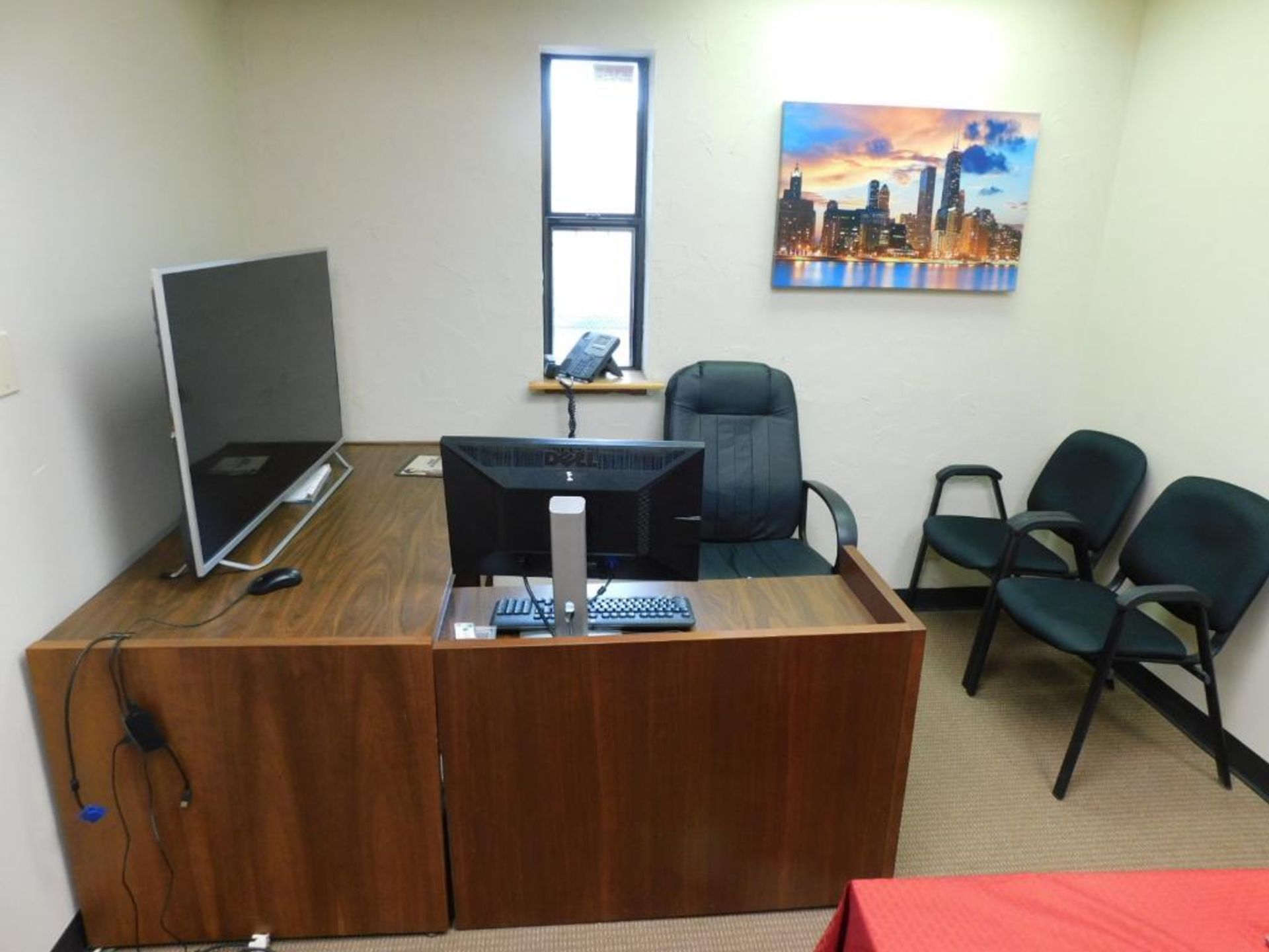 LOT: Contents of Lobby: (3) Office and (2) Closets, 55" Vizio TV, 50" Element TV, HP Laser Jet Pro M - Image 7 of 16