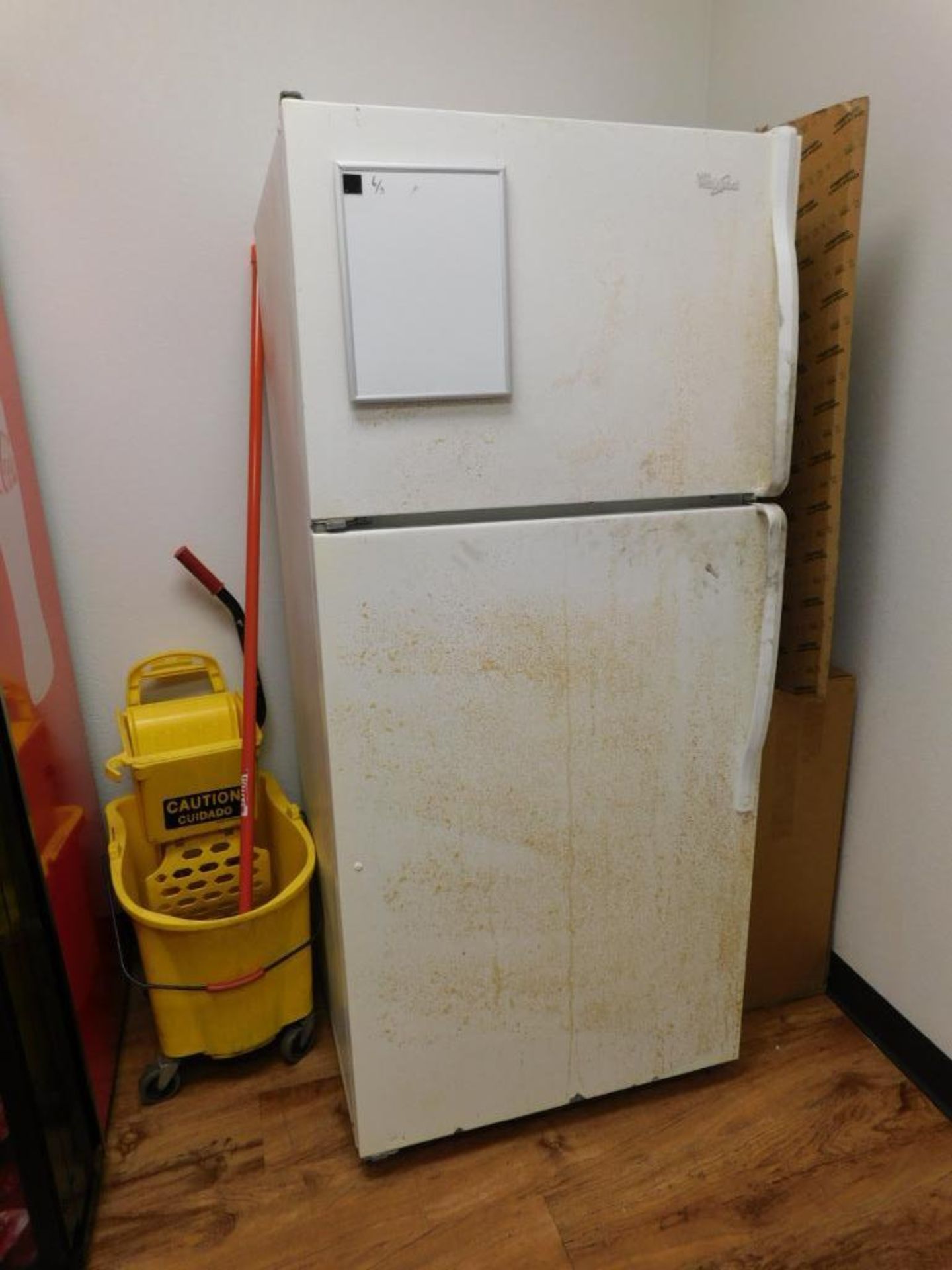 LOT: Contents of Kitchen: Microwave, Coffee Maker, Whirlpool Refrigerator, 8' Cosco Folding Table, K - Image 5 of 5