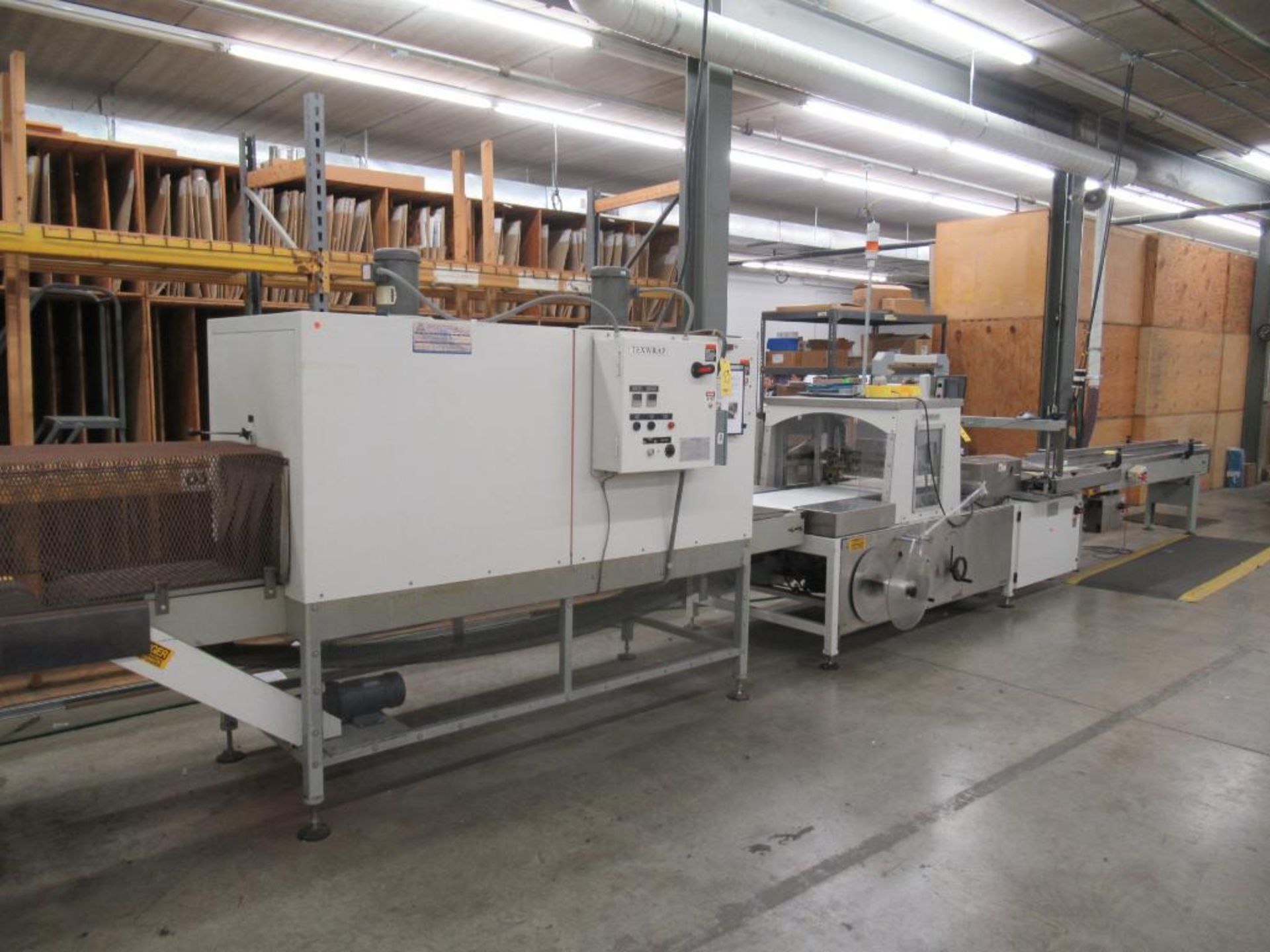 Line: 2005 Texwrap Automatic Side Seal THFC10 Shrink Wrapper w/Lugged Infeed Conveyor-Texwrap T1233- - Image 9 of 12