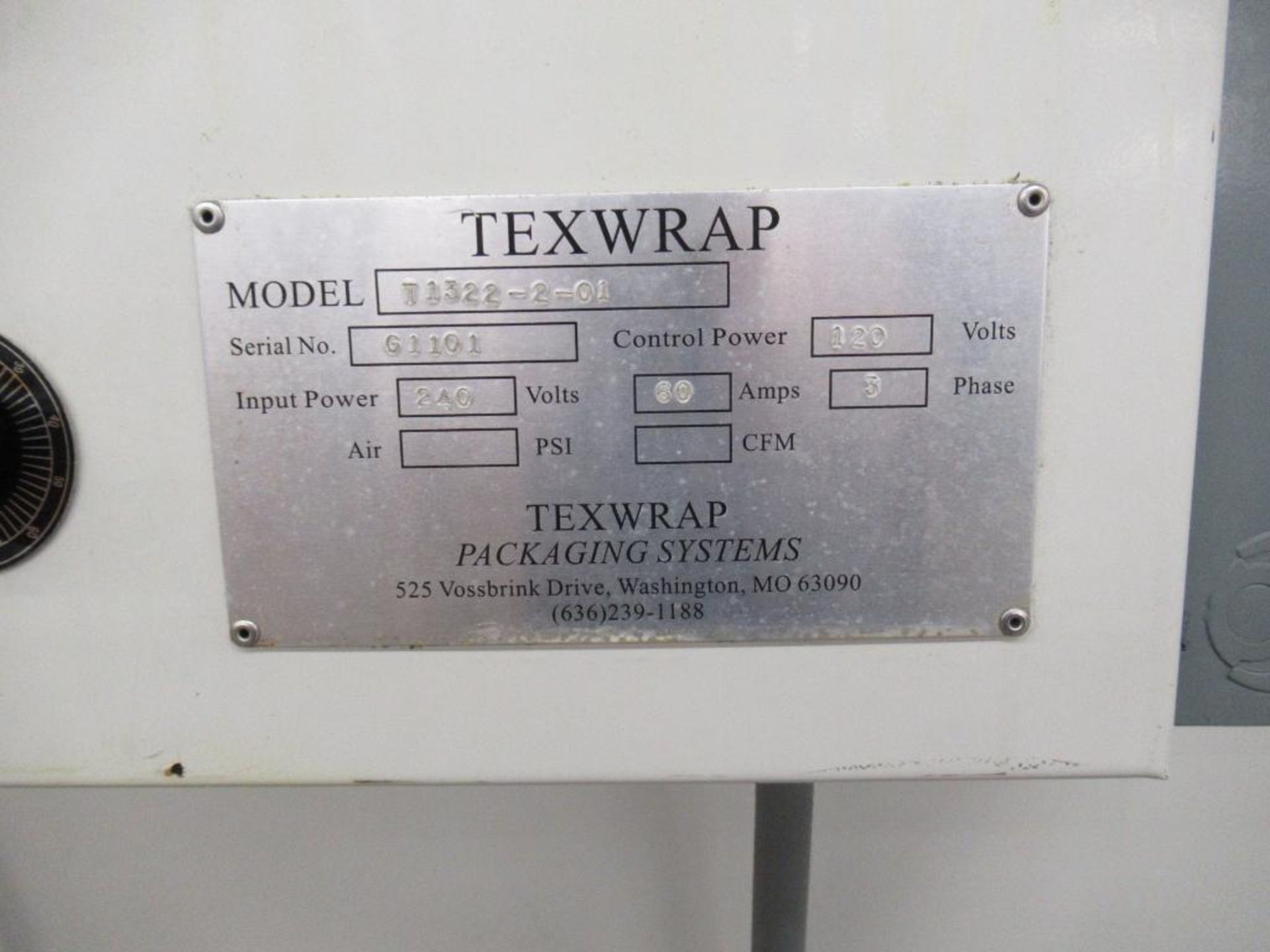 Line: 2005 Texwrap Automatic Side Seal THFC10 Shrink Wrapper w/Lugged Infeed Conveyor-Texwrap T1233- - Image 12 of 12