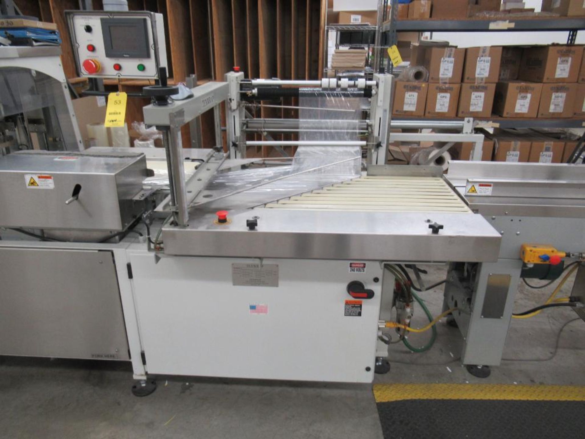 Line: 2005 Texwrap Automatic Side Seal THFC10 Shrink Wrapper w/Lugged Infeed Conveyor-Texwrap T1233- - Image 3 of 12