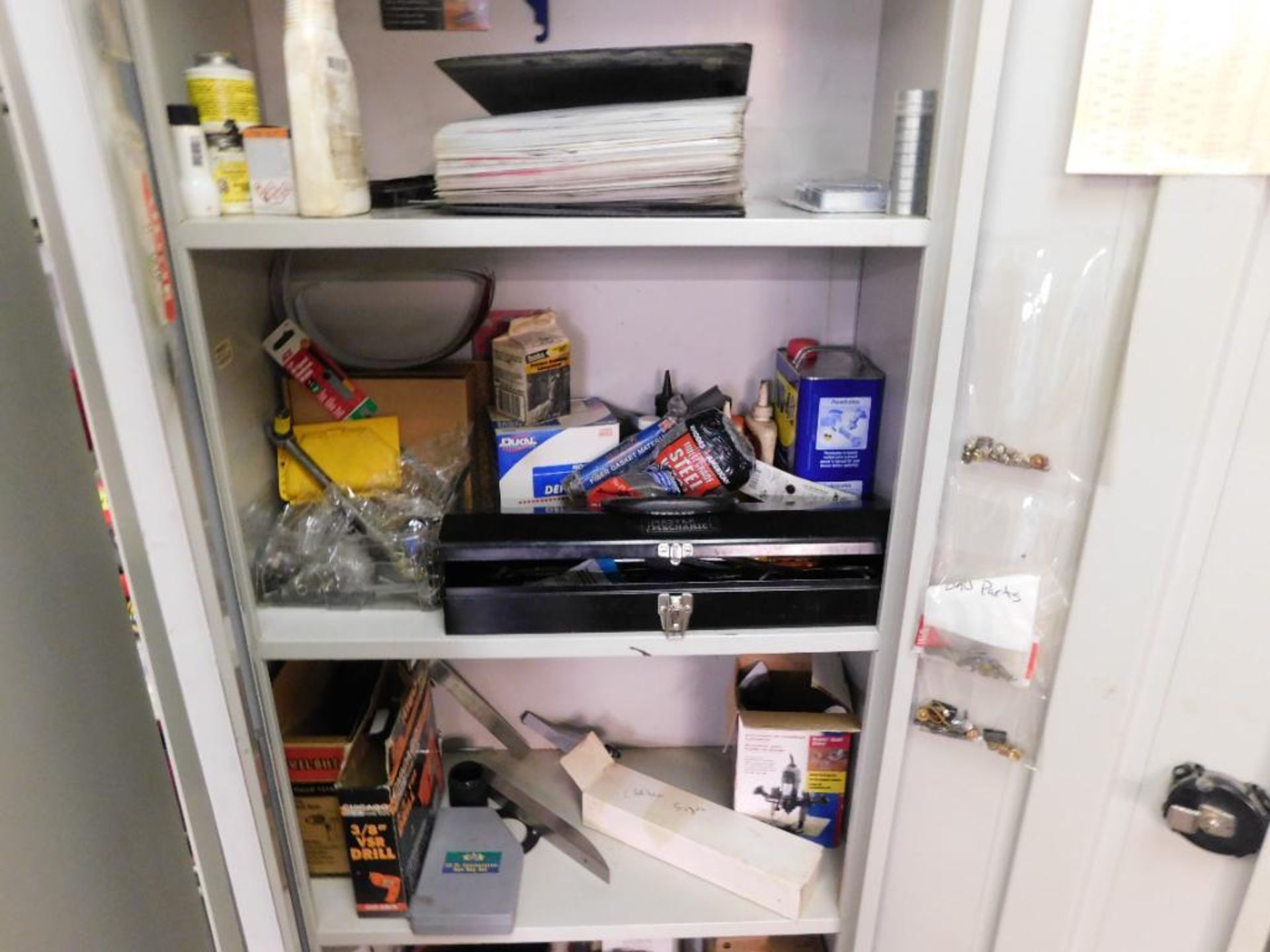 LOT: Contents of Office: Steel Cabinets, (2) Desks, File Cabinets, Assorted Hand Tools, Safety Suppl - Image 4 of 6