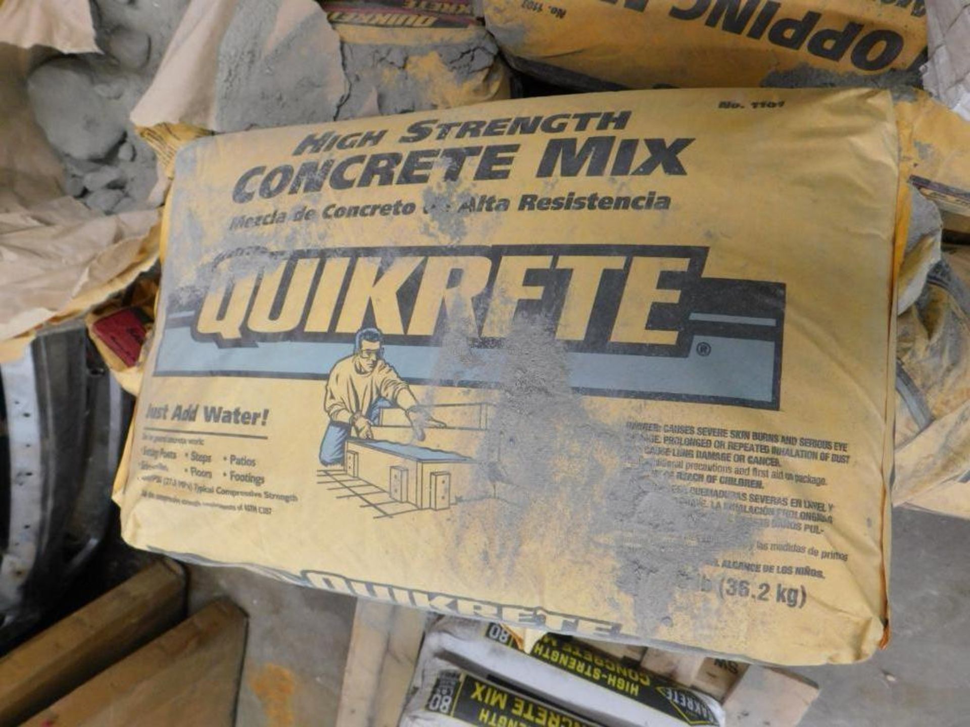 LOT: (1) Pallet of Sakrete High Strength Concrete Mix, 80 lb. bags (approx. 18 bags), (1) Pallet of - Image 3 of 7