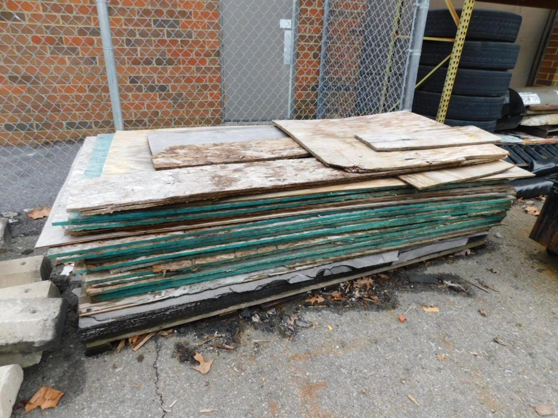 LOT: Contents of Outside Cage: (1) Section of Teardrop Pallet Racking, Assorted Wood, Metal Tubes, C - Image 2 of 17