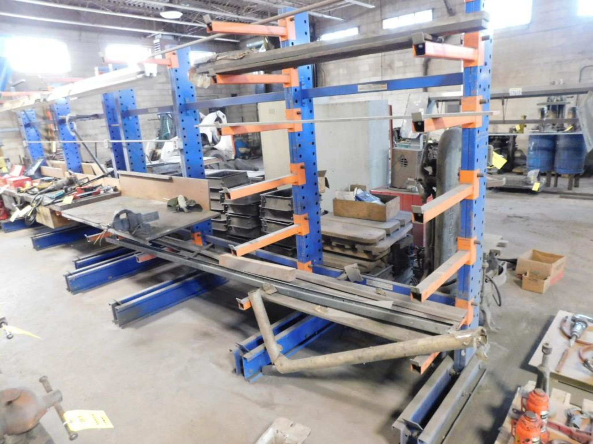 LOT: (2) Sections of Heavy Duty Cantilever Racking, One Sided, 24" Arms, 14' x 8' (ELECTRICITY CONNE - Image 2 of 2