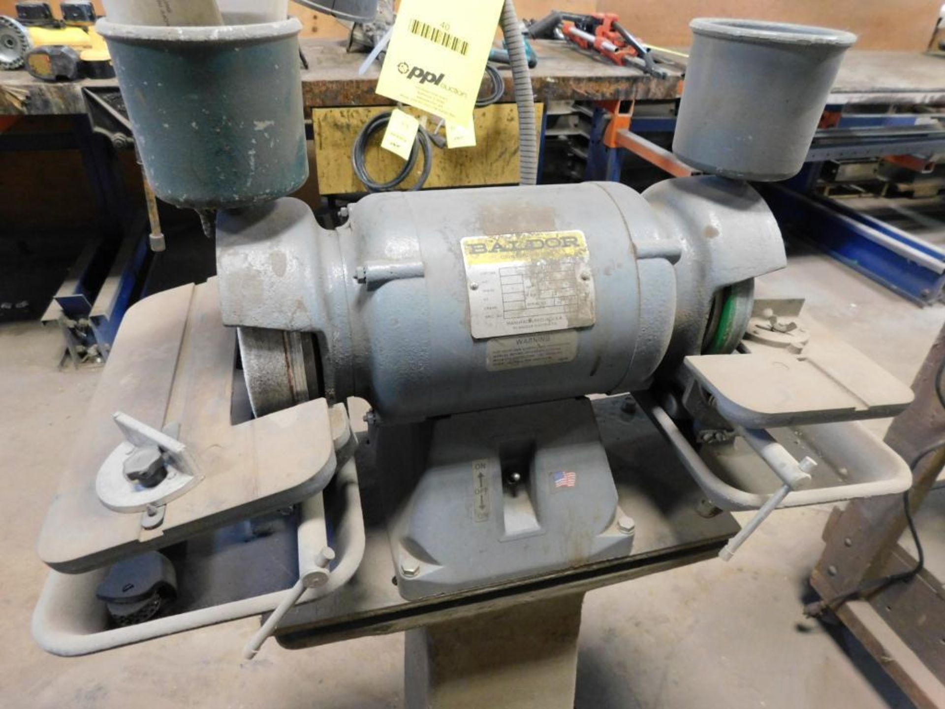 Baldor Pedestal Mount Double Ended 1/3 HP Pedestal Buffer/Grinder - Image 3 of 4