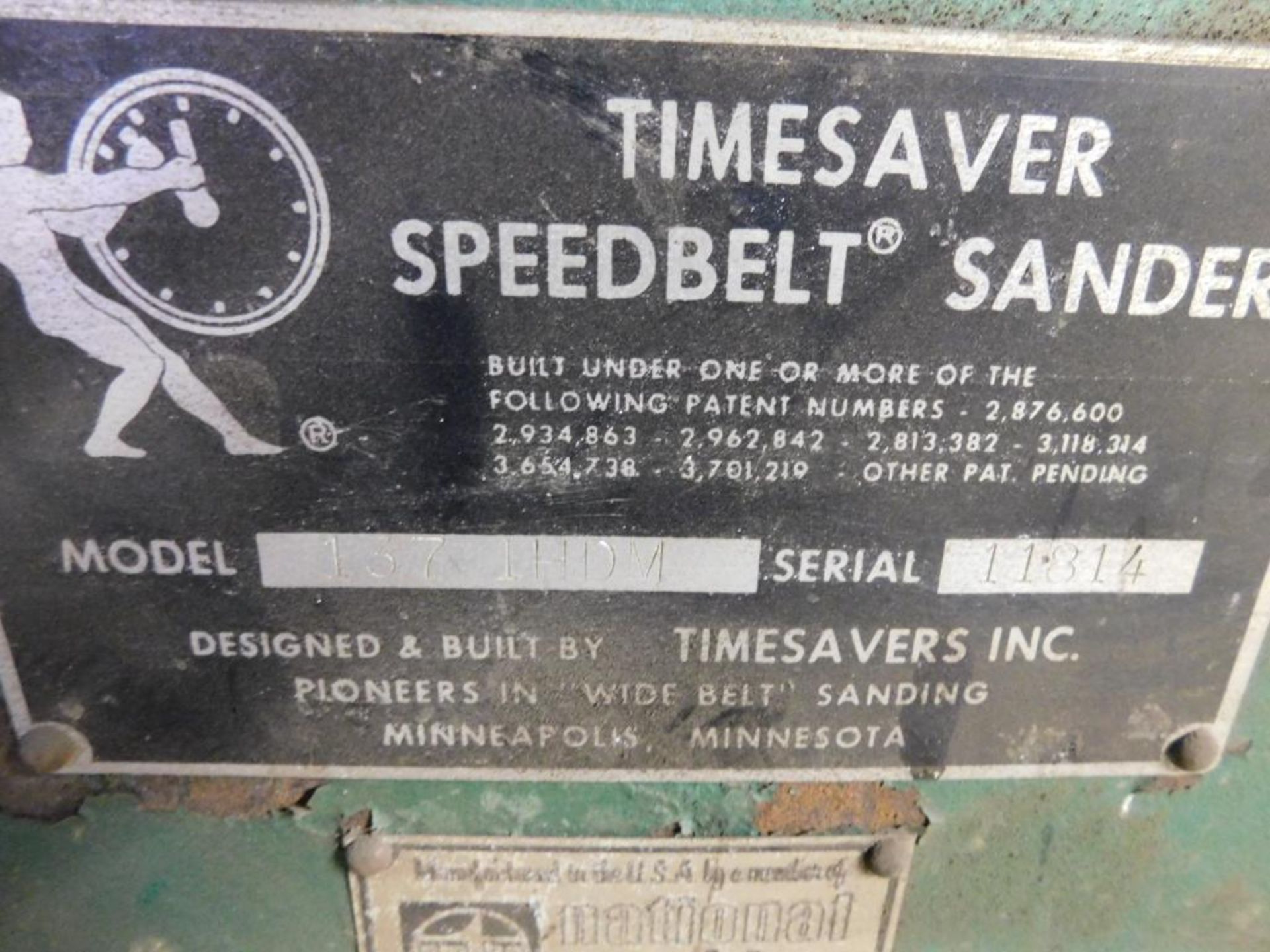 Timesavers Speedbelt Sander, Model 1371HDM - Image 6 of 6