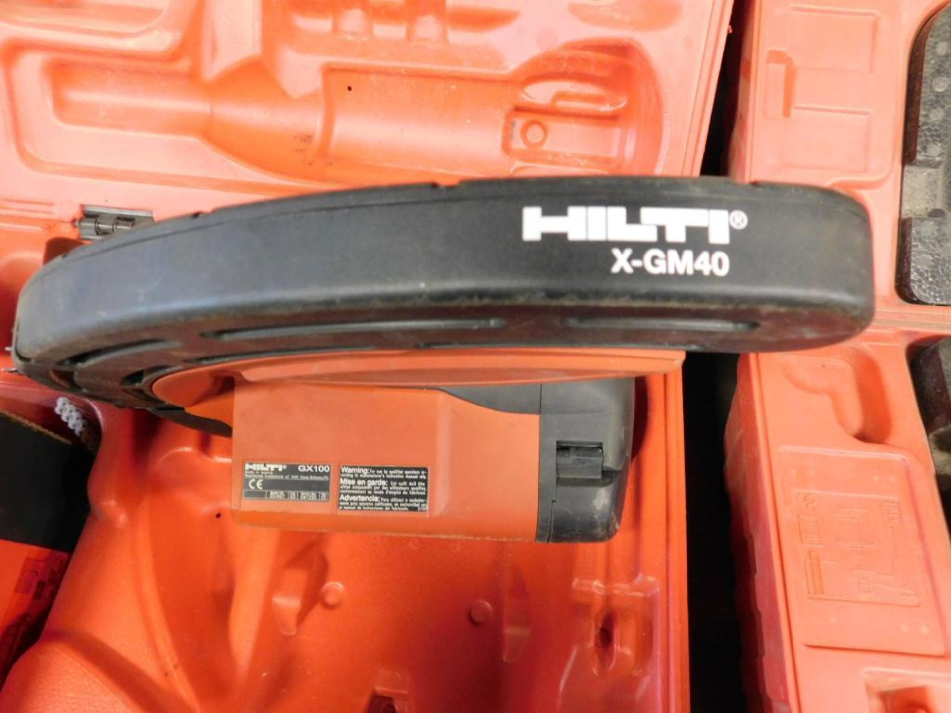 Hilti GX100 Fully Automatic Gas Actuated Fastening Tool, Case w/Hilti X-GM40 Nail Magazine - Image 3 of 5