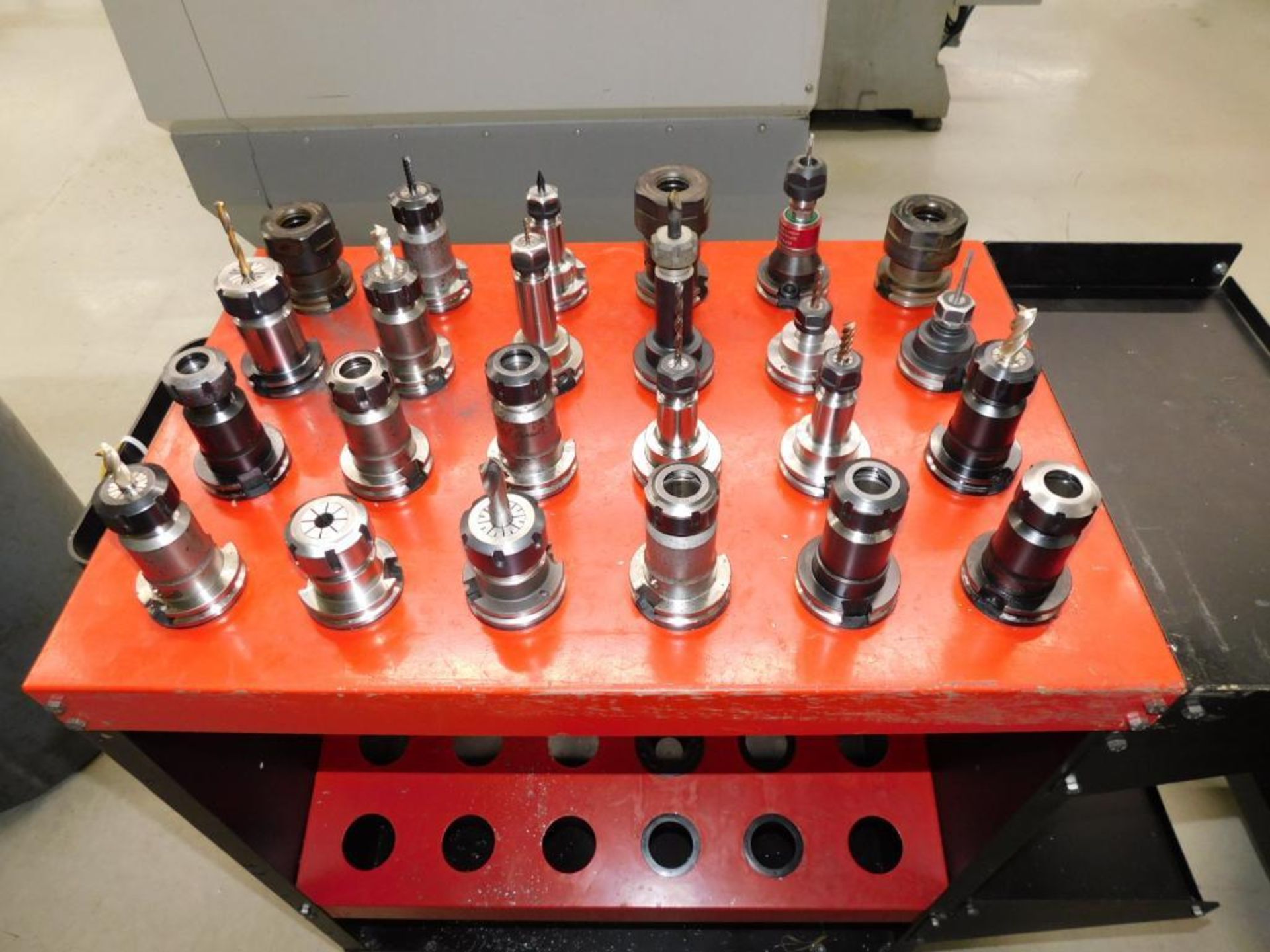 LOT: Cat 40 Tooling Cart w/(24) Pieces Cat 40 ER Collet Holders - Image 6 of 6