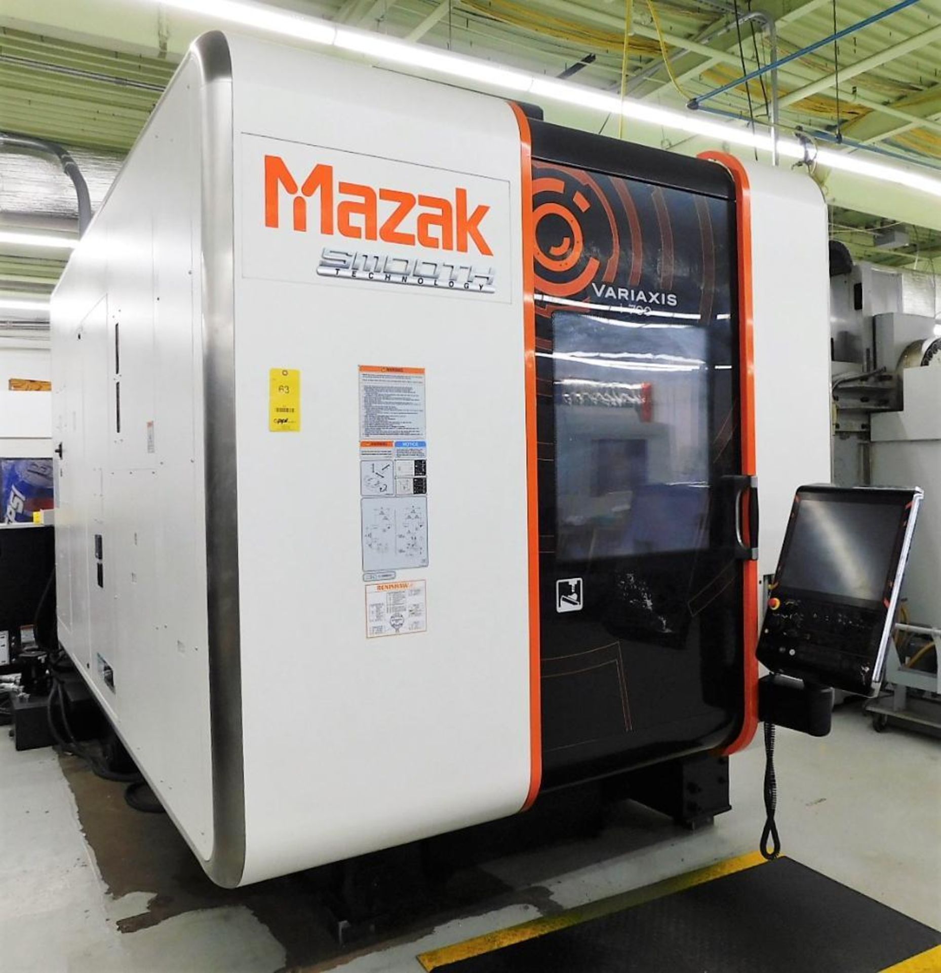 Mazak Variaxis i700 5-Axis CNC Vertical Machining Center, Smooth X CNC Control, Travels: X-24.8", Y- - Image 2 of 12