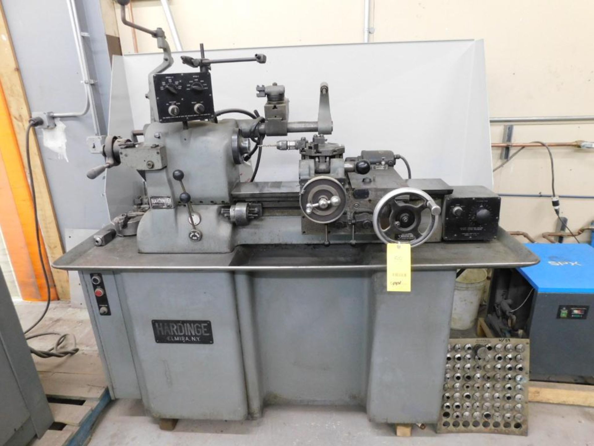 Hardinge HC Automatic Chucker, Overhead Attachment, w/5C Collet Chucks & Collet - Image 2 of 11