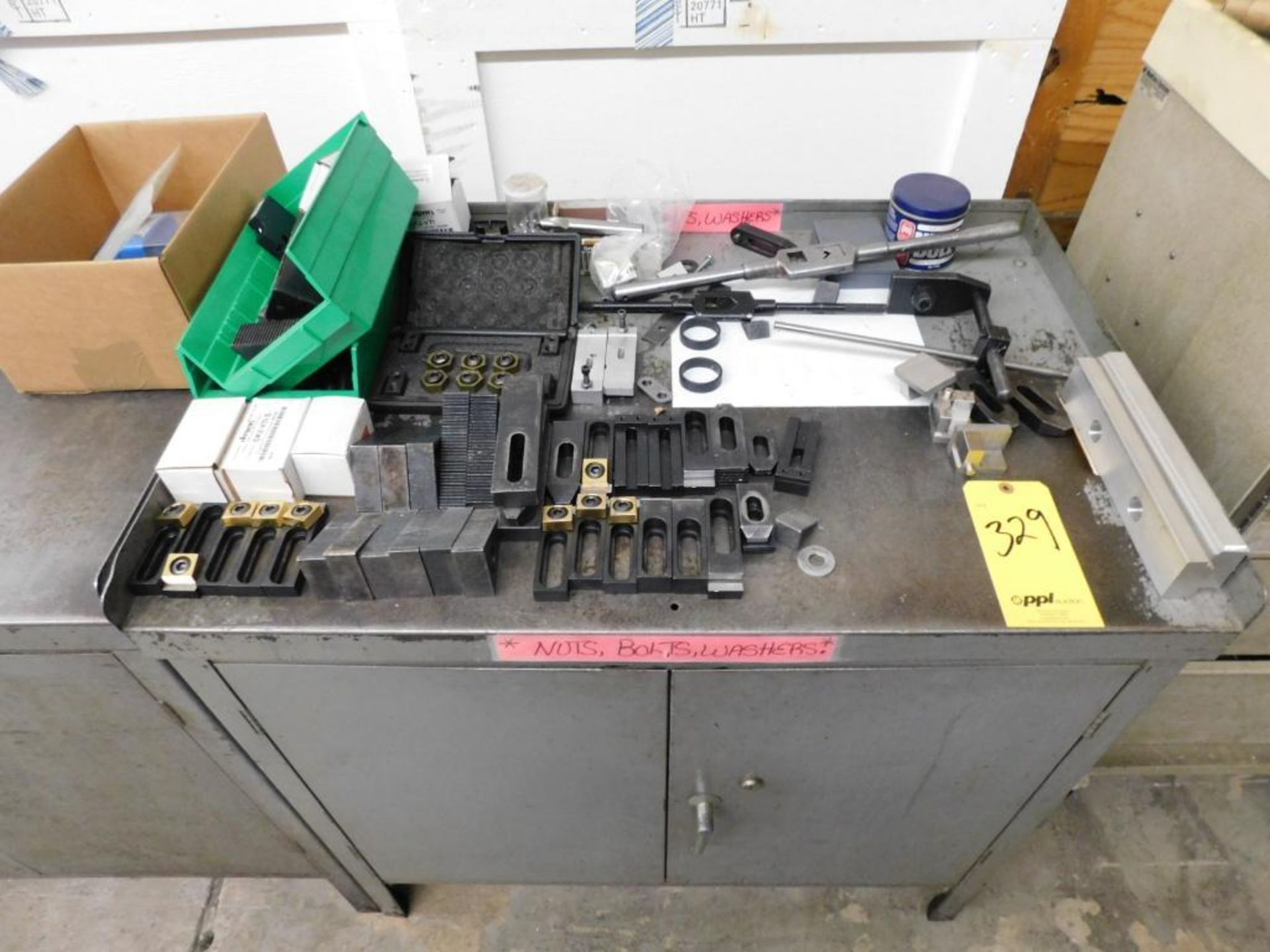 LOT: (2) Steel Cabinets w/Contents of Clamping Supplies, Assorted Tooling - Image 2 of 3