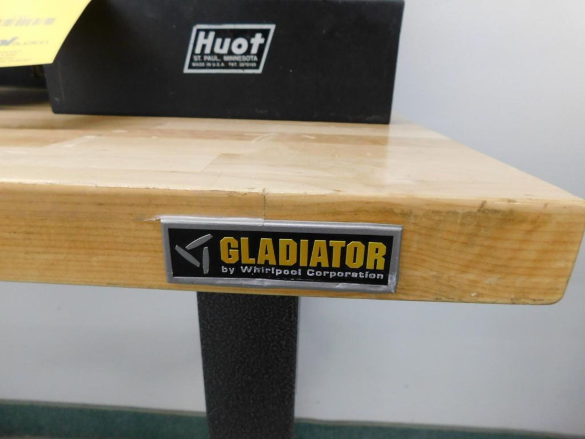 LOT: (1) 24" x 72" Gladiator Adjustable Height Maple Top Work Bench, (1) 24" L x 48" W Gladiator Adj - Image 3 of 3