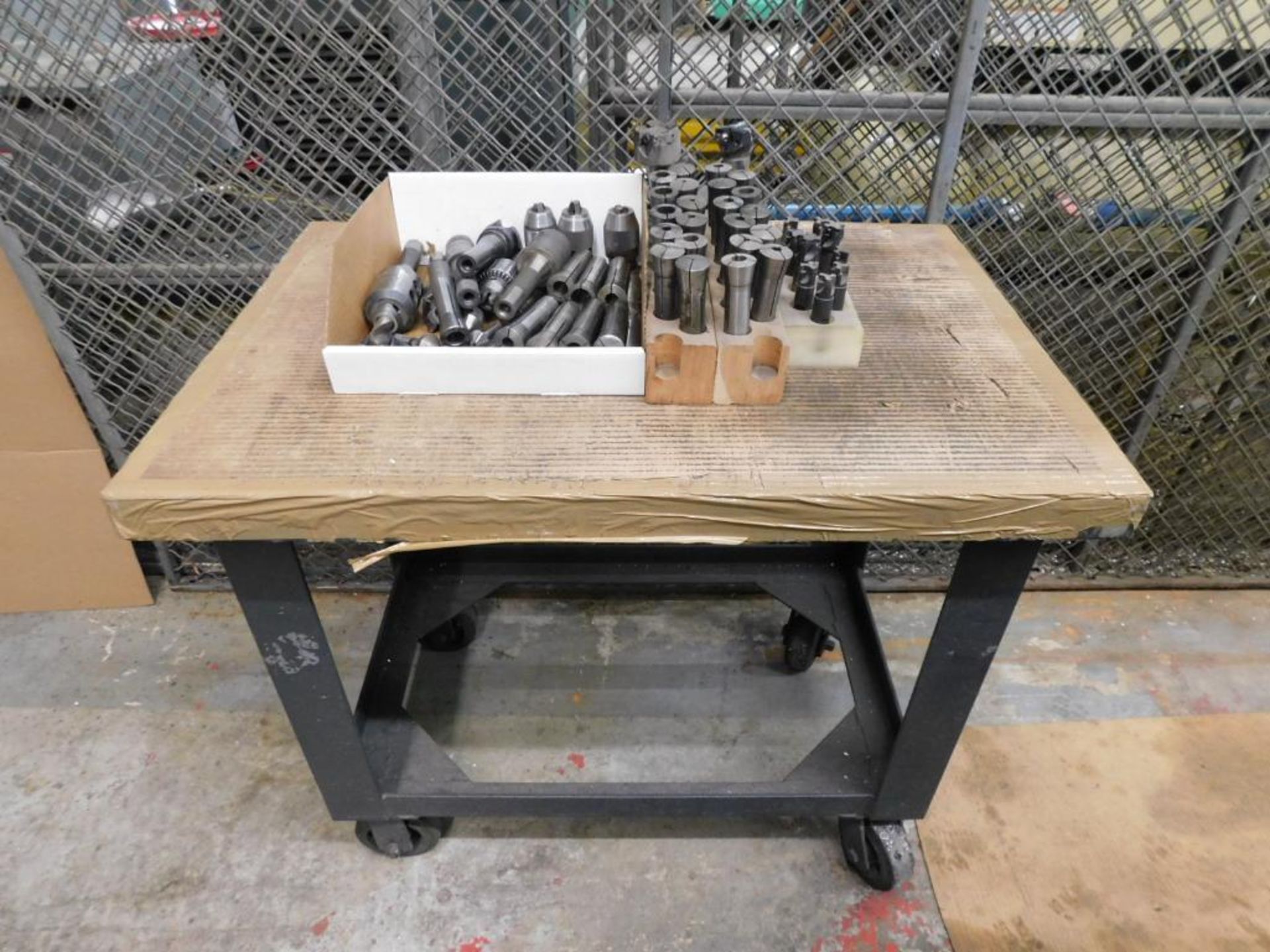 LOT: Assorted R8 Collets & Tooling on Cart