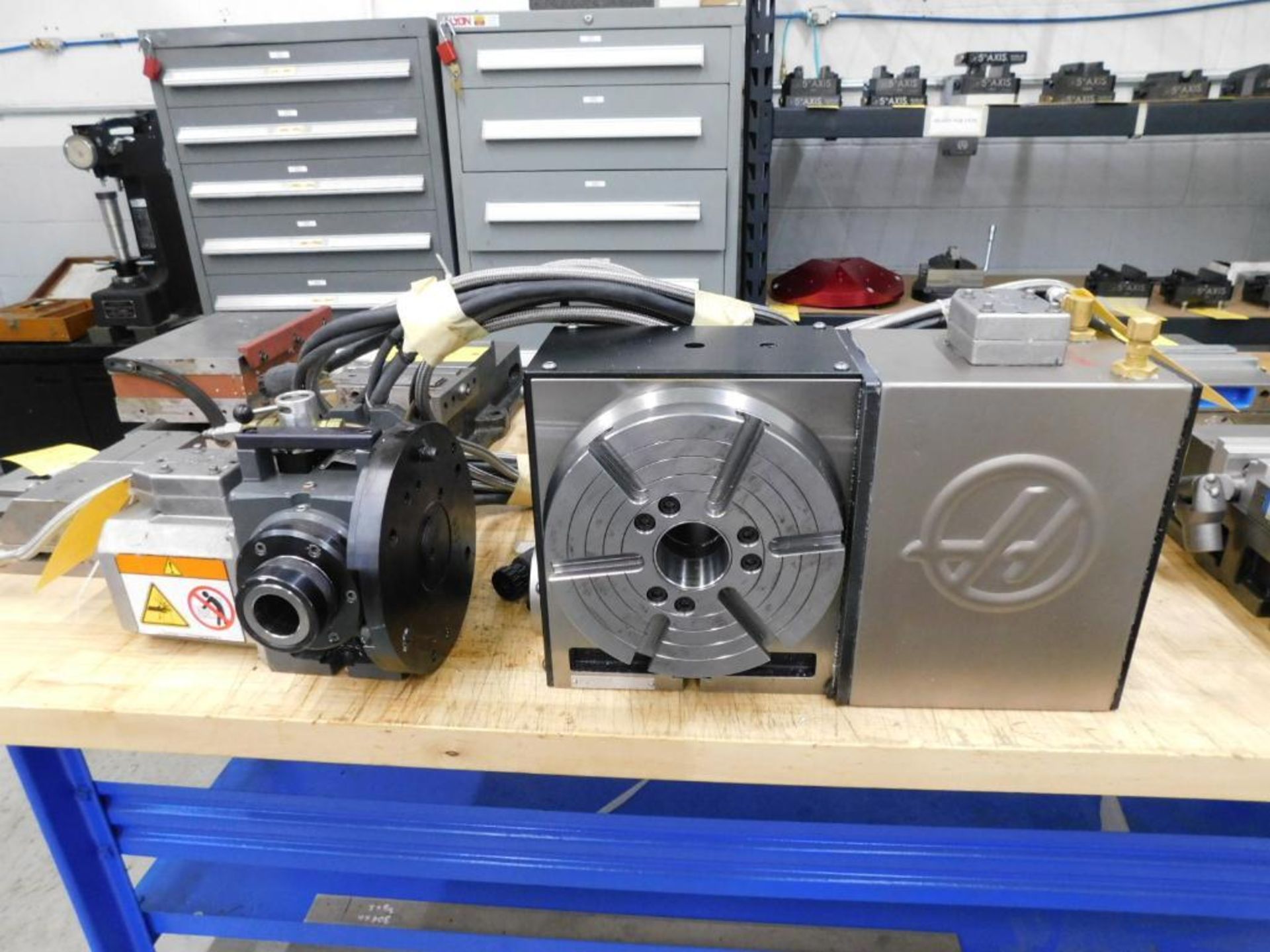 Haas T5C Dual-Axis Tilting Rotary Indexer w/5C Collet Nose, 60 ft-lb.Max. Torque, Max Speed 60 Deg/S