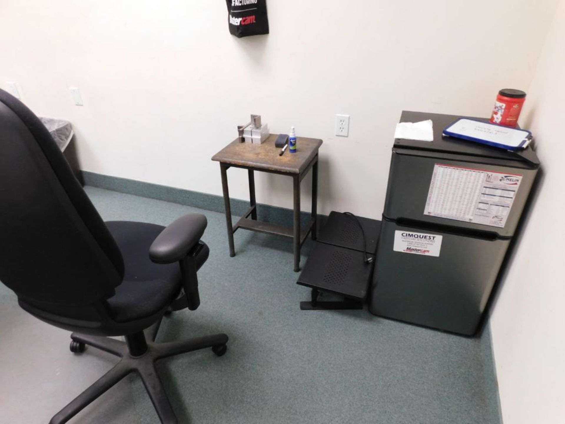 LOT: Contents of Front Offices: (10) Cubicle Work Stations, (8) Desks, (20) Chairs, 4' x 12' Confere - Image 24 of 27