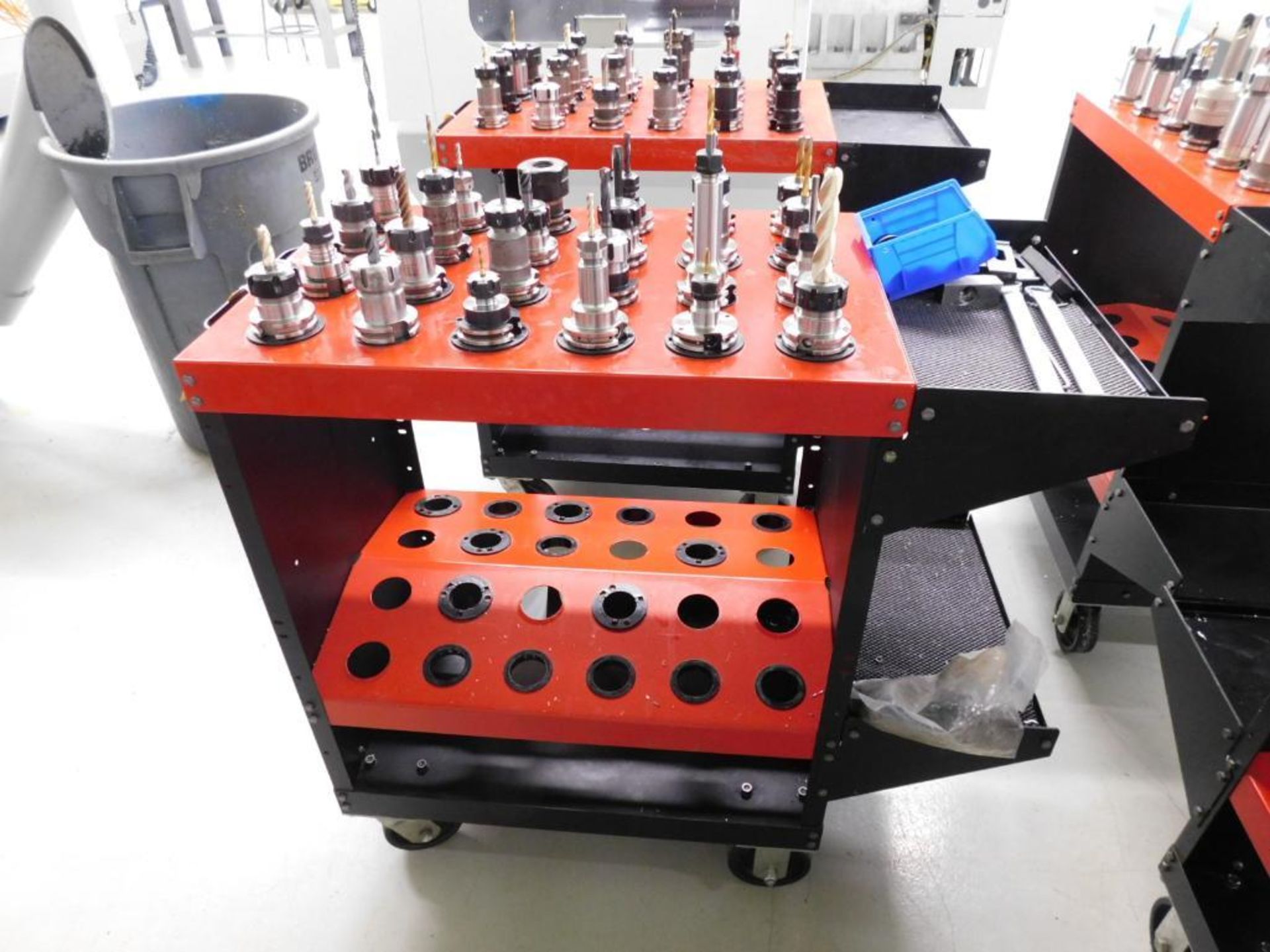 LOT: Cat 40 Tooling Cart w/(24) Pieces Cat 40 ER Collet Holders - Image 2 of 6