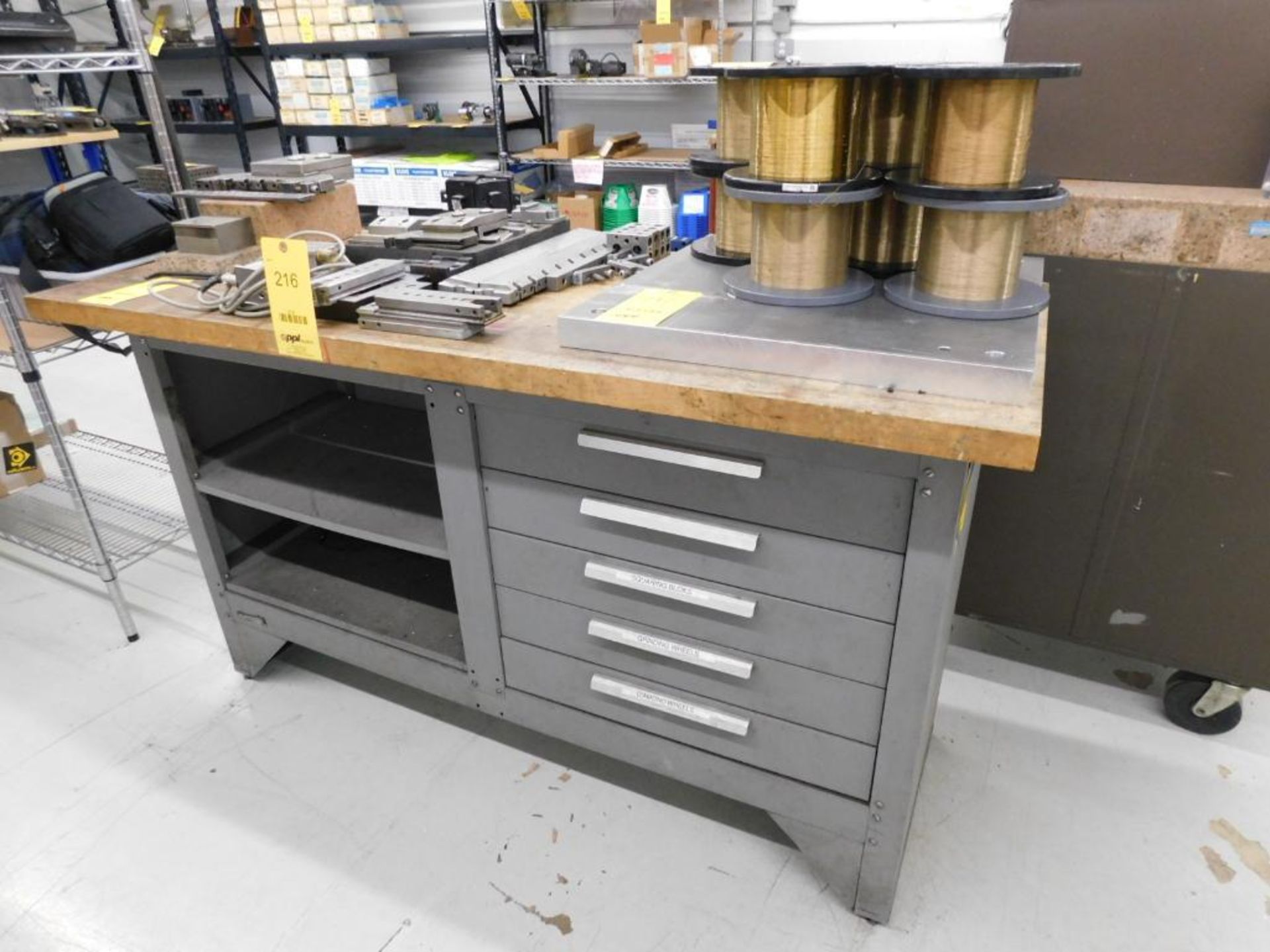 5-Drawer Maple Top Cabinet