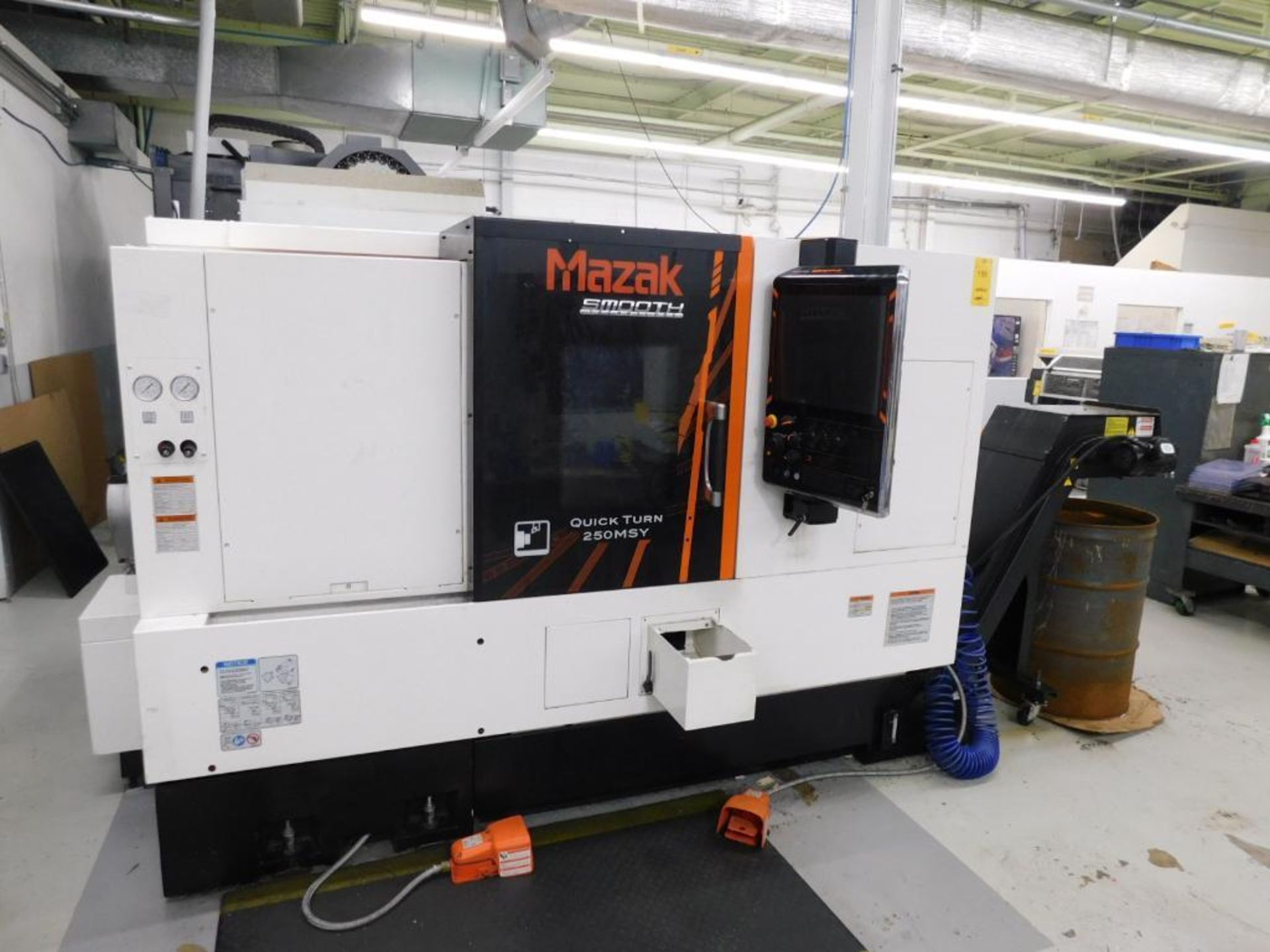 Mazak Quick Turn 250MSY CNC Turning Center, Mazatrol Smooth G CNC Control, 26.5" Swing, 14.76" Max.