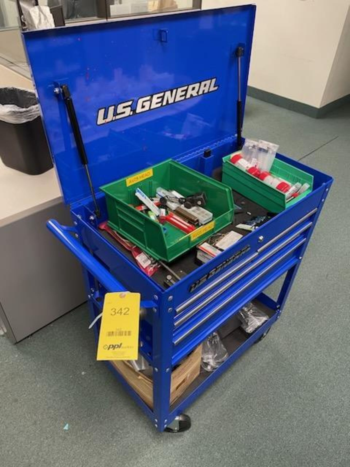 US General (4) Drawer Portable Steel Tool Box w/Contents