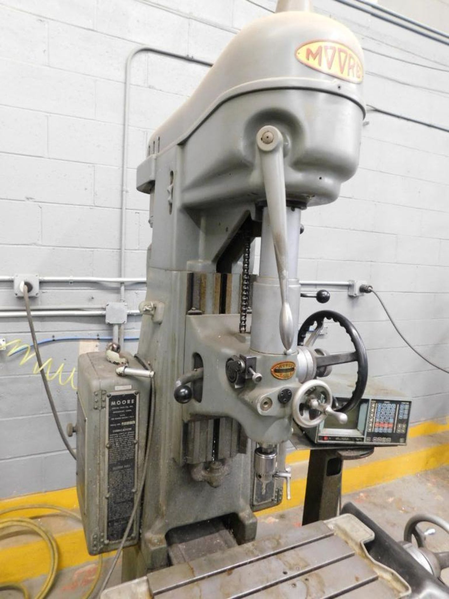 Moore Model 1-1/2B Jig Borer, S/N J869 w/Millvision 3-Axis DRO - Image 3 of 9