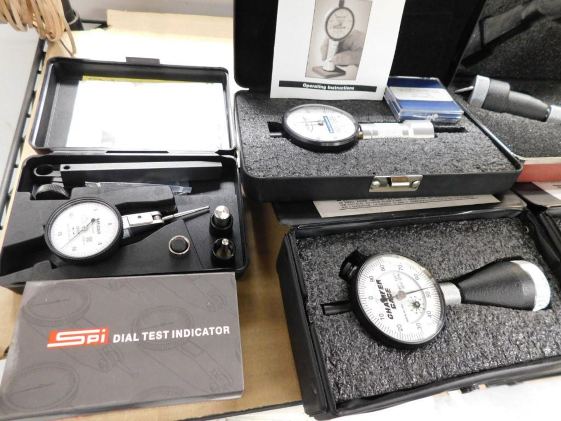 LOT: Chamfer Gages, Durometer, OD Micrometers, Depth Gage, Dial Indicators - Image 2 of 4