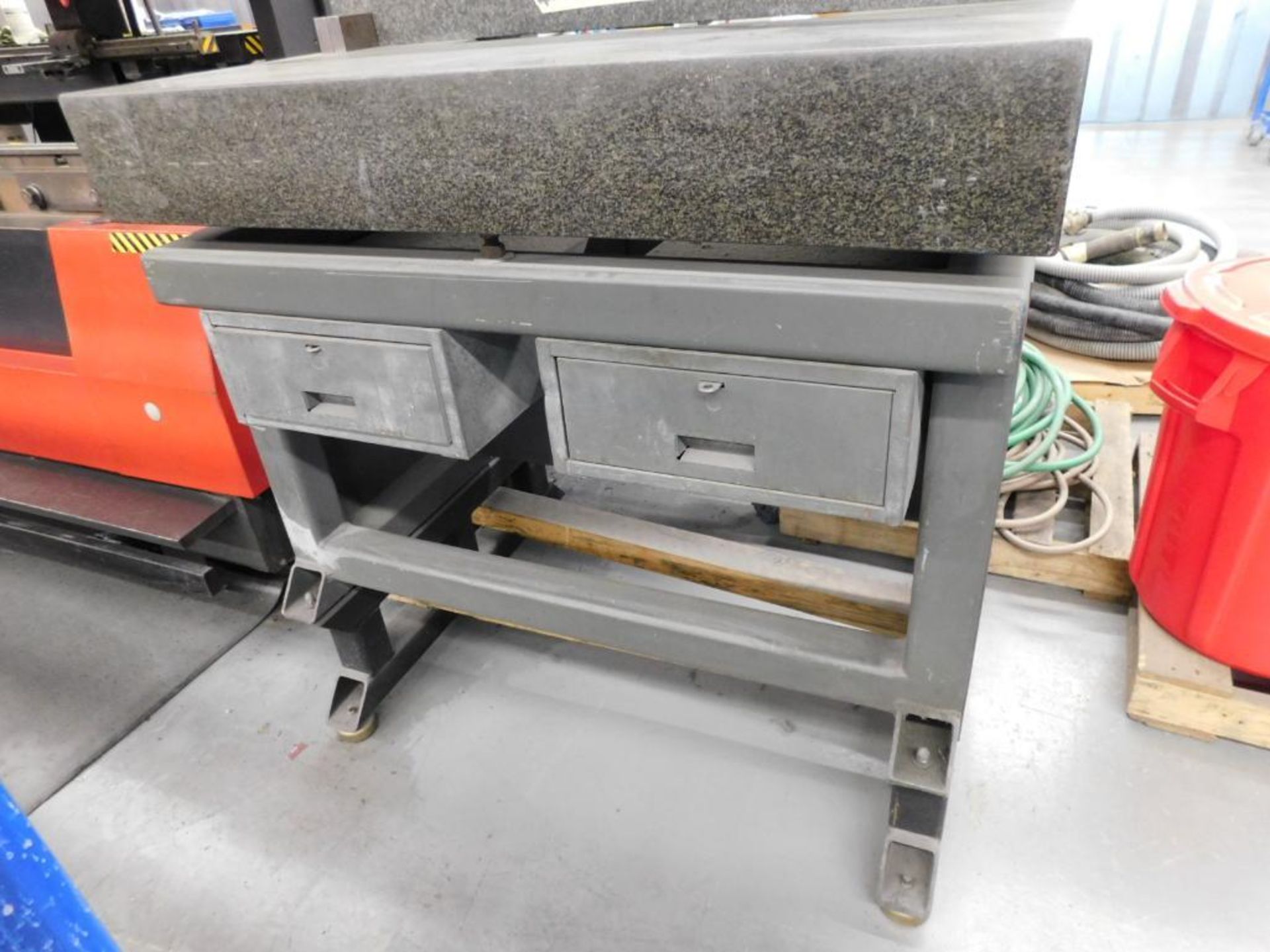 Sheffield Measuring Division Model 1805 Granite Surface Plate on HD Steel Stand w/Back Splash - Image 3 of 5