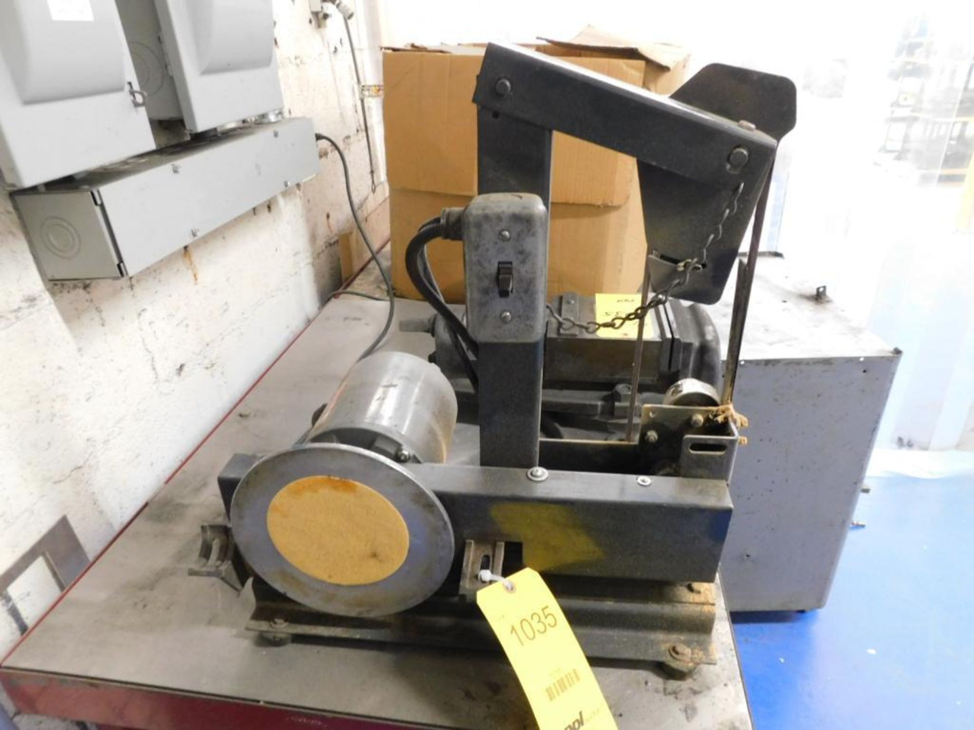 LOT: 6" Bridgeport Machine Vise w/Swivel Plate, 1" Dayton Belt Sander, 8" Disc - Image 3 of 4