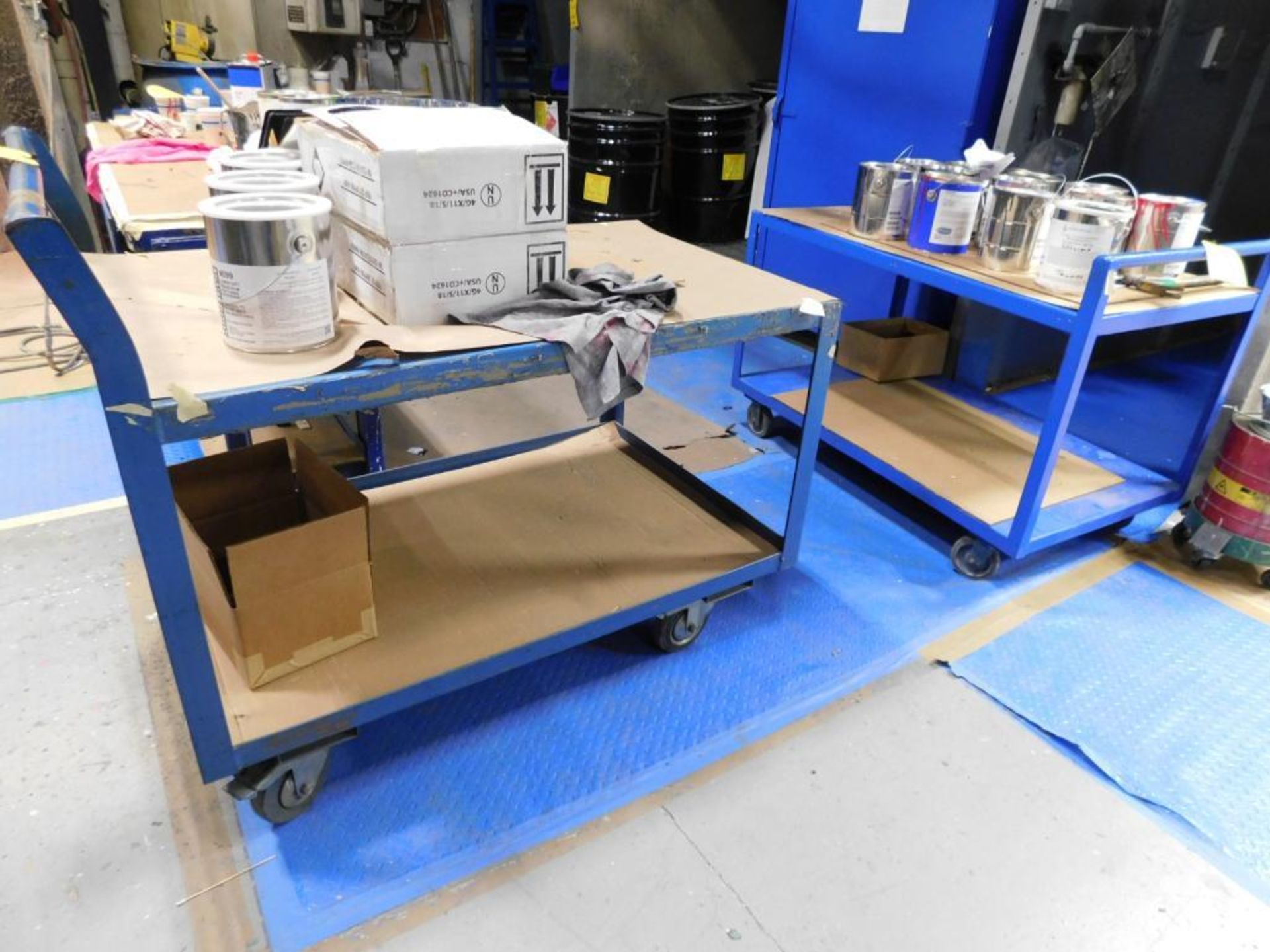 LOT: (5) Rolling Shop Carts, (2) Work Benches - Image 2 of 3