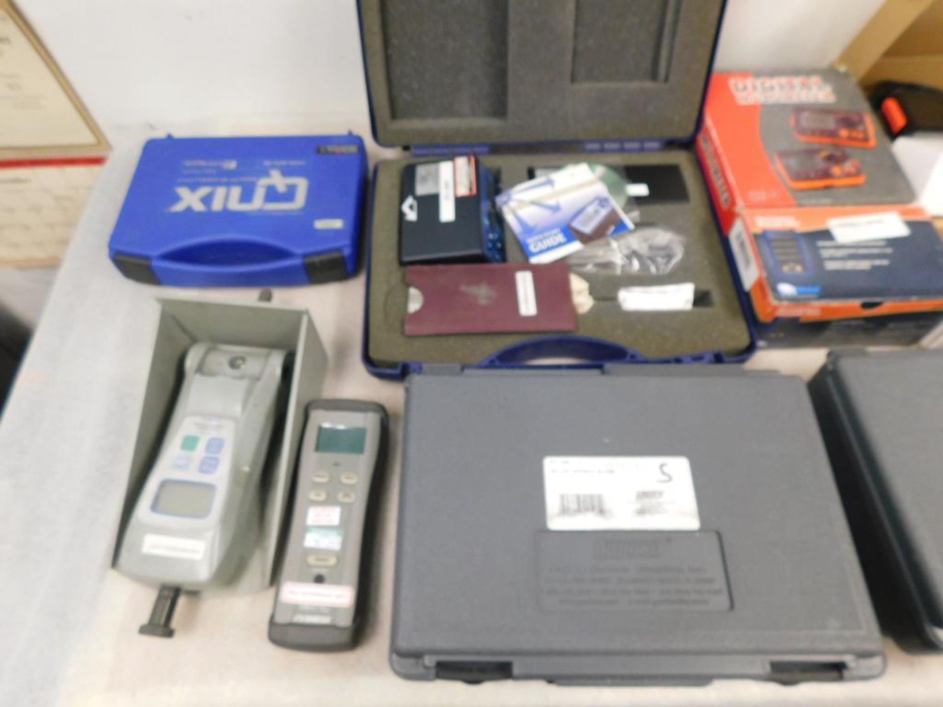 LOT: Digital Test Equipment Omega HHIIC Shimpo FGV 1000 HX Force Gage Glossmeter, Mult. Meters, etc. - Image 2 of 5