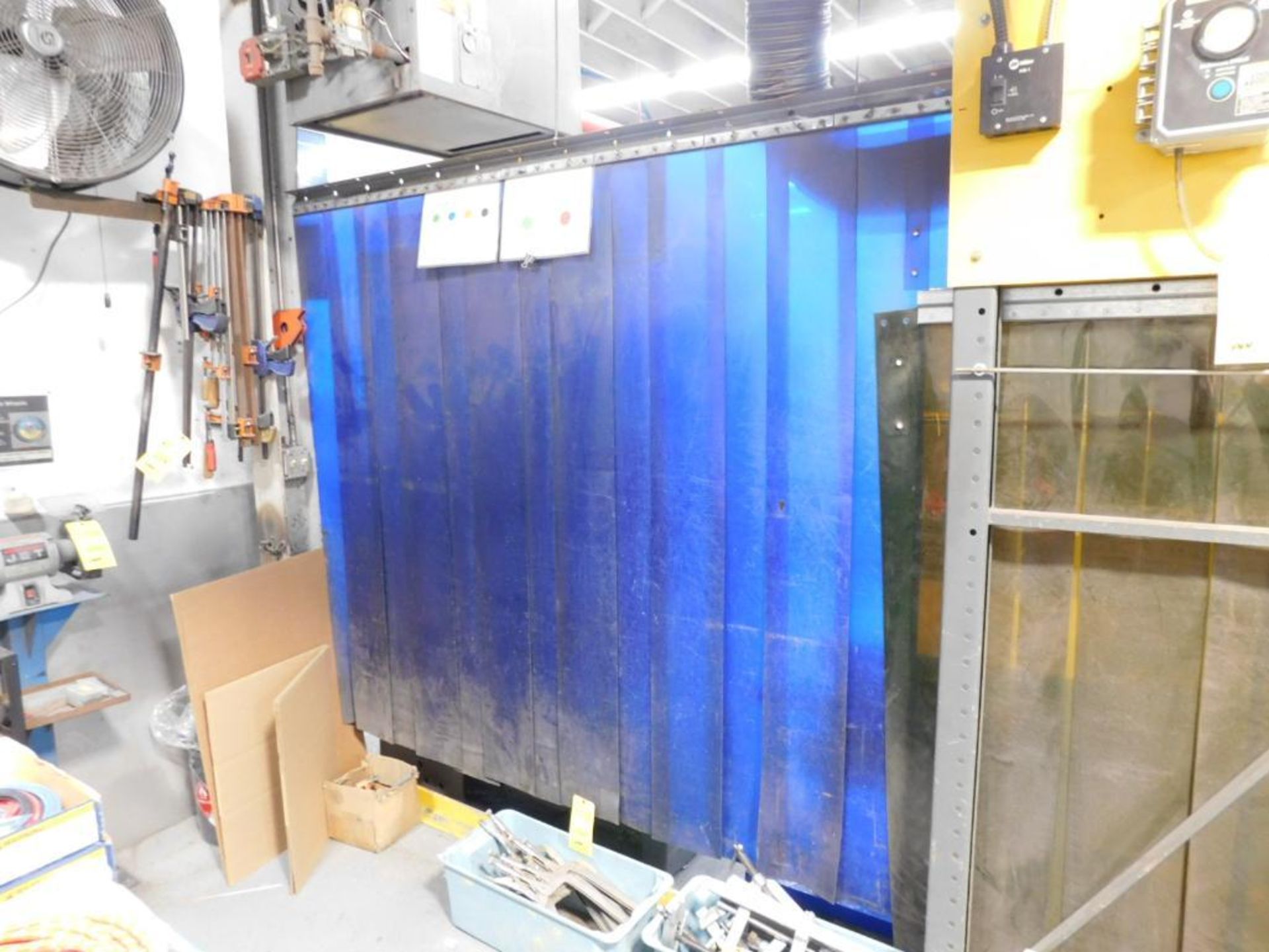 LOT: Assorted Large Quantity of Blue Welding Curtains - Image 3 of 9