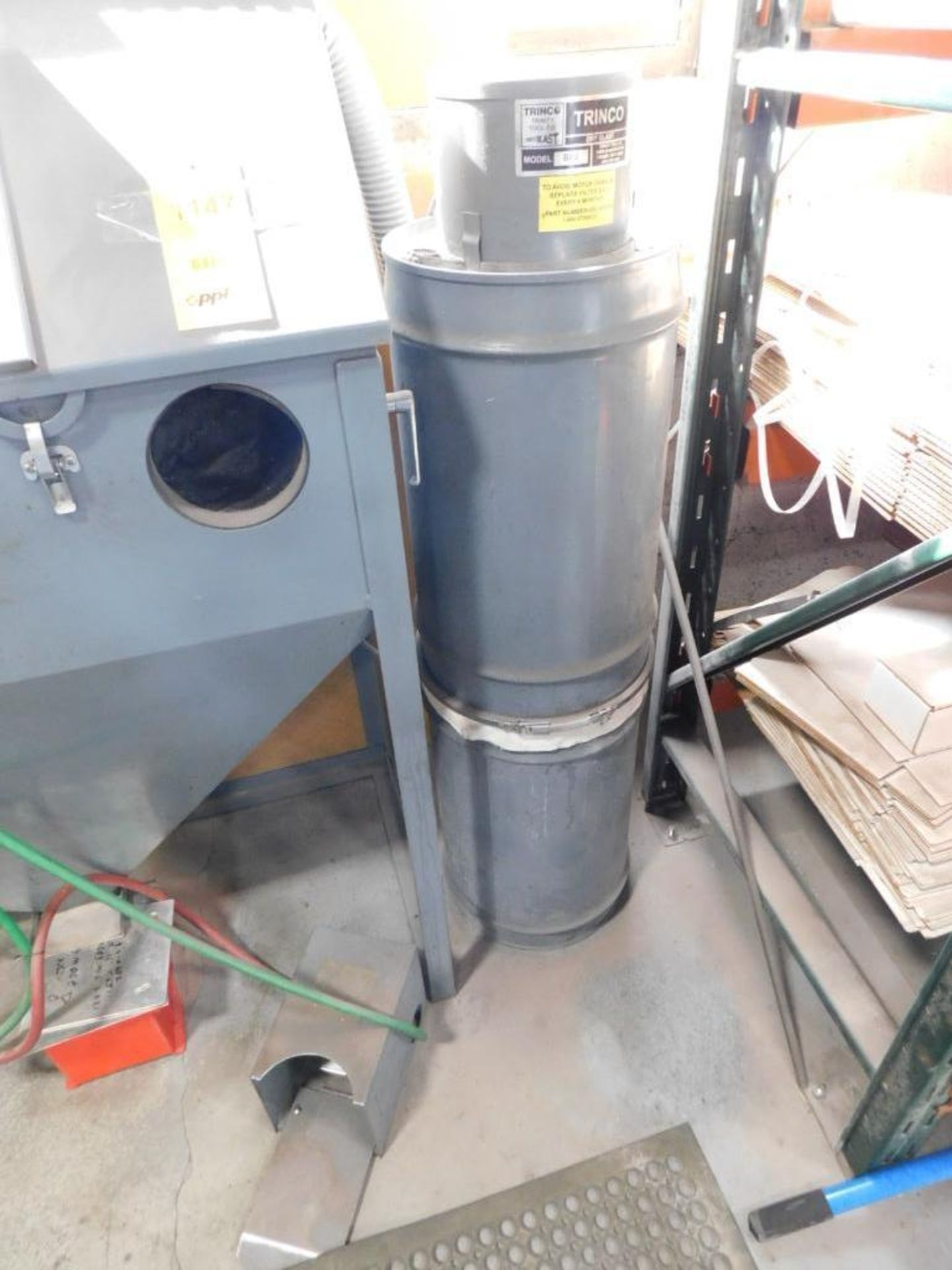 Trinco 48/BP 4-Hole Reach-In Blast Cabinet w/BP2 Dust Collector - Image 2 of 8