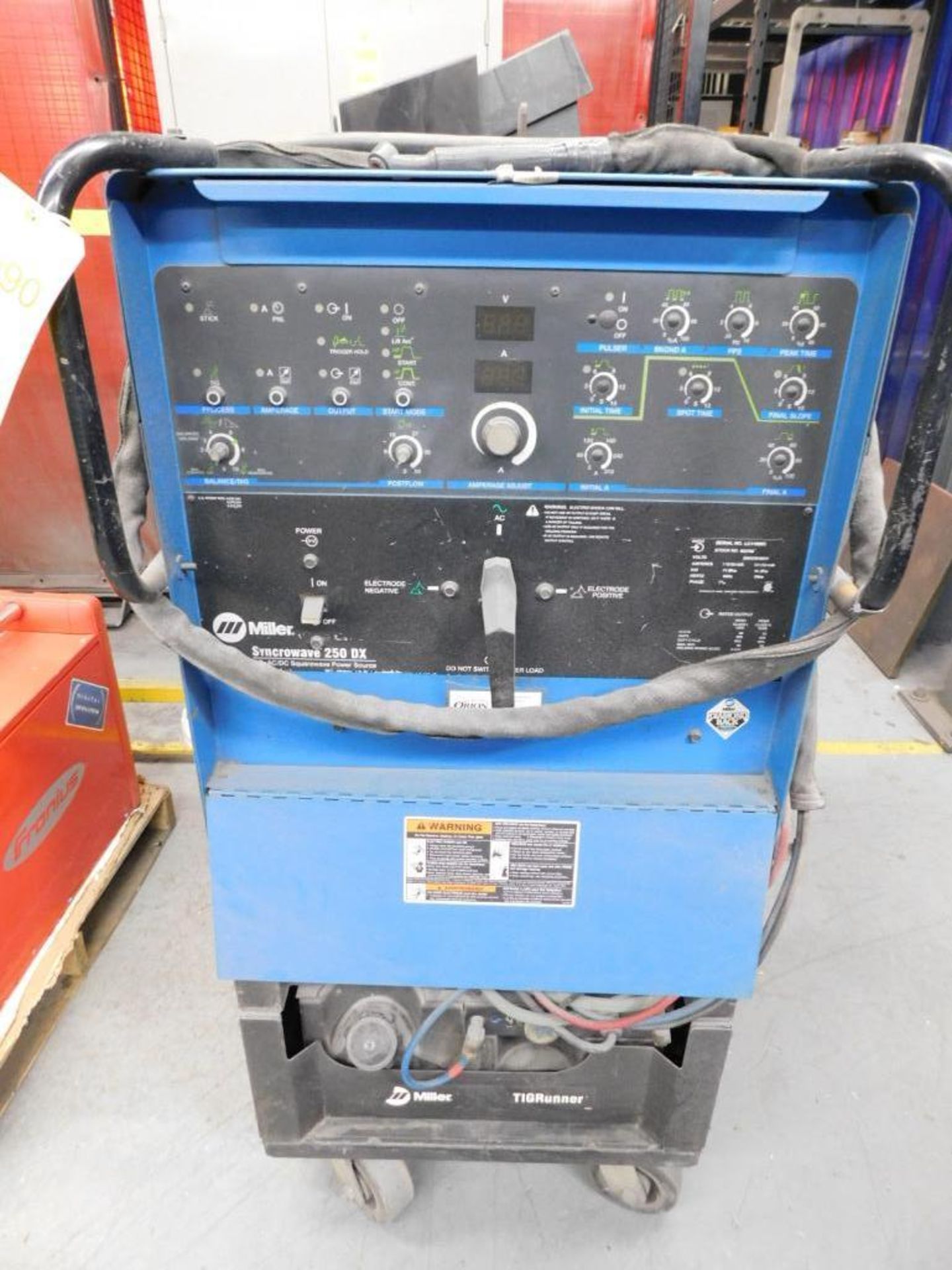 Miller Syncrowave 250 DX Tig Welder w/Cooler, Foot Control, Tig Torch (may need repair) - Image 2 of 3