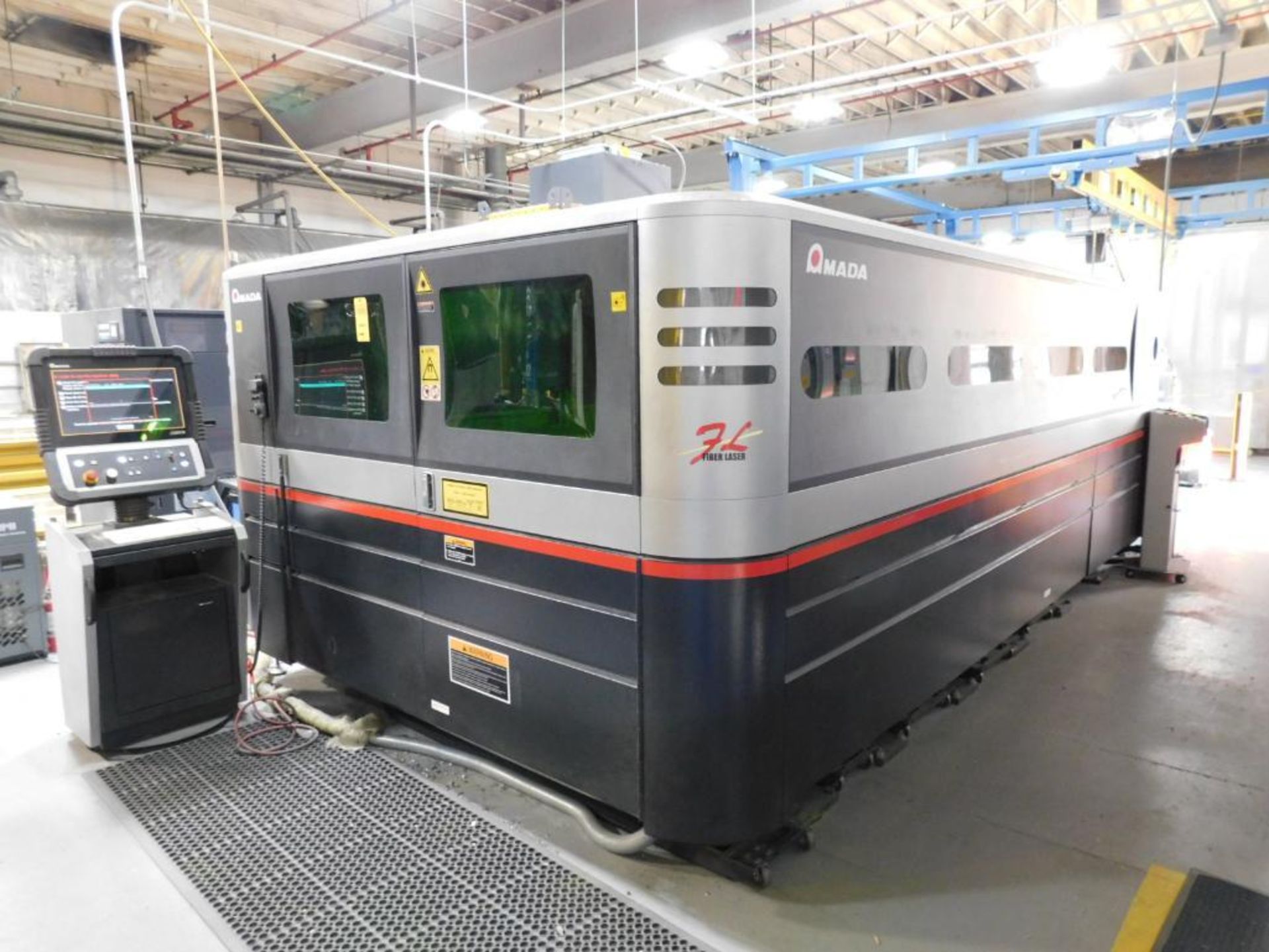 Amada FOL-3015AJ 4KW CNC Fiber Laser, 61" x 121" Travel, Dual Auto Pallet Changer, AMNC3 CNC Control