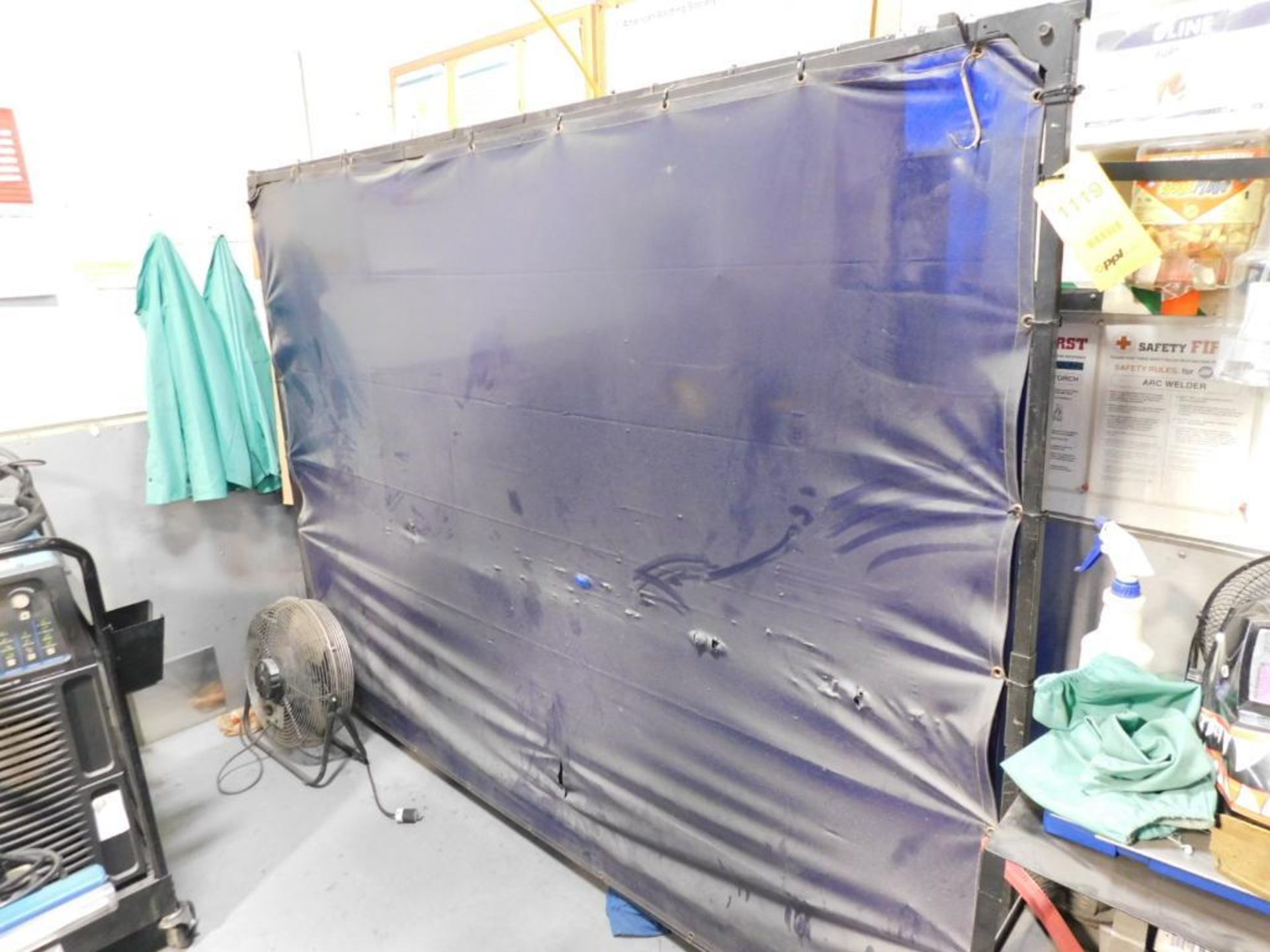 LOT: Assorted Large Quantity of Blue Welding Curtains - Image 8 of 9