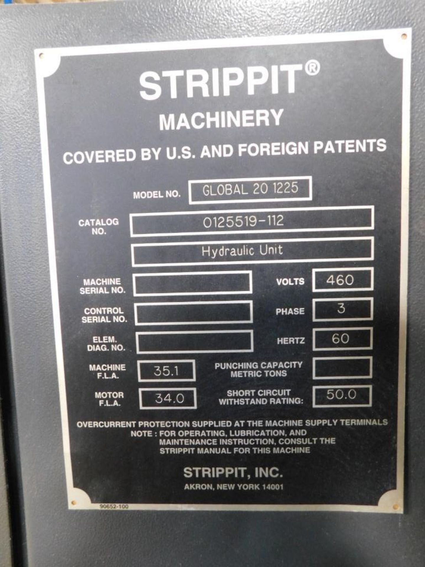 LVD Strippit Global 20 1225 CNC Turret Punch Press, Fanuc 180i-P CNC, 22 Ton, 50" x 98" Travel, .25" - Image 13 of 13