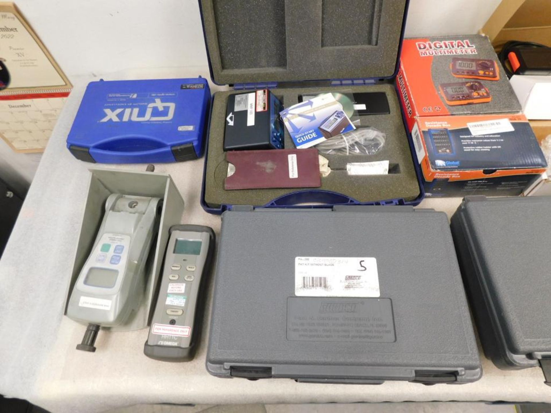 LOT: Digital Test Equipment Omega HHIIC Shimpo FGV 1000 HX Force Gage Glossmeter, Mult. Meters, etc. - Image 3 of 5