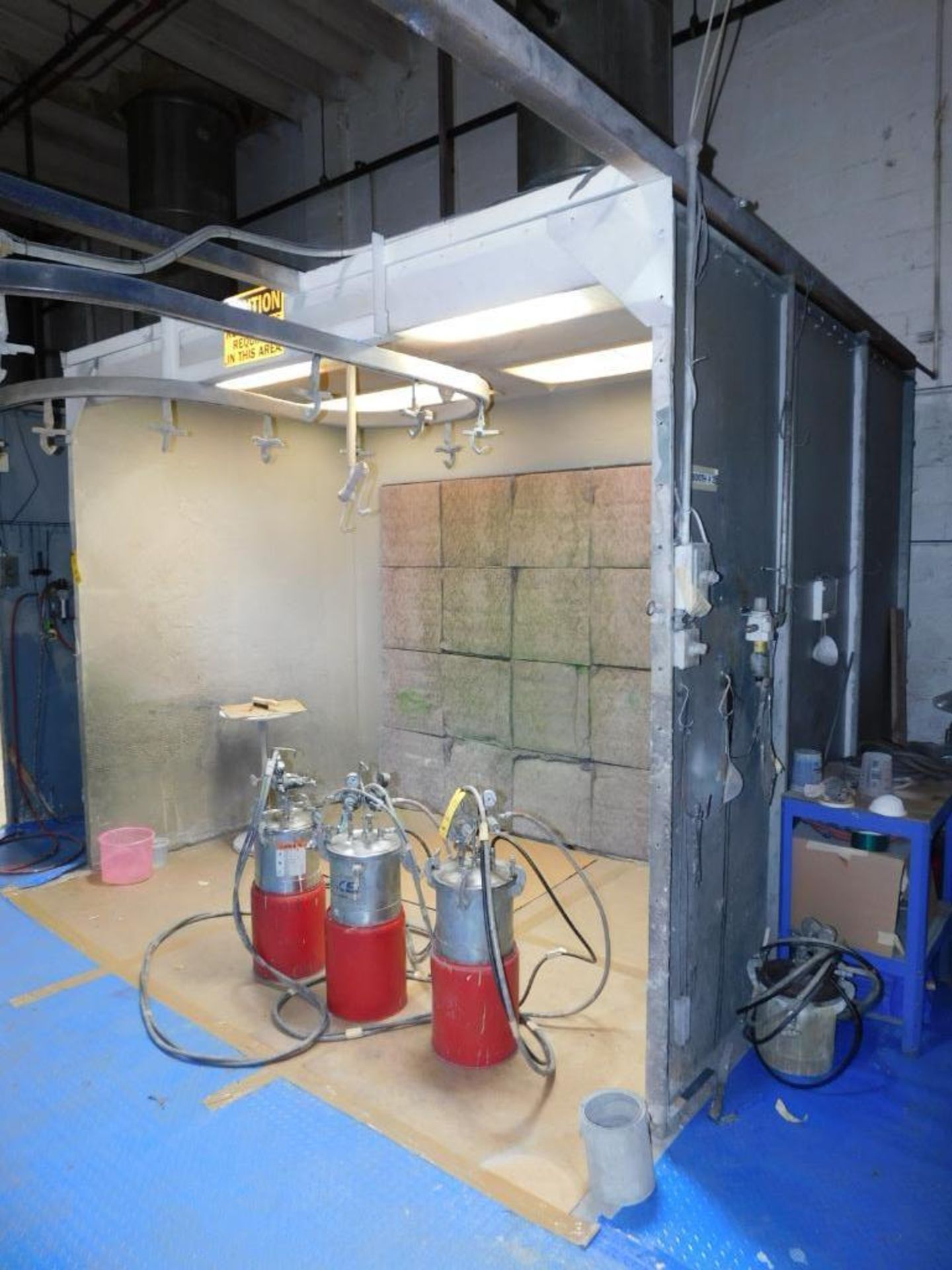 Open Front Spray Booth, Back Draft & Thru Ceiling Venting w/Sprinkler System Attached, Approx. 6' L - Image 2 of 3