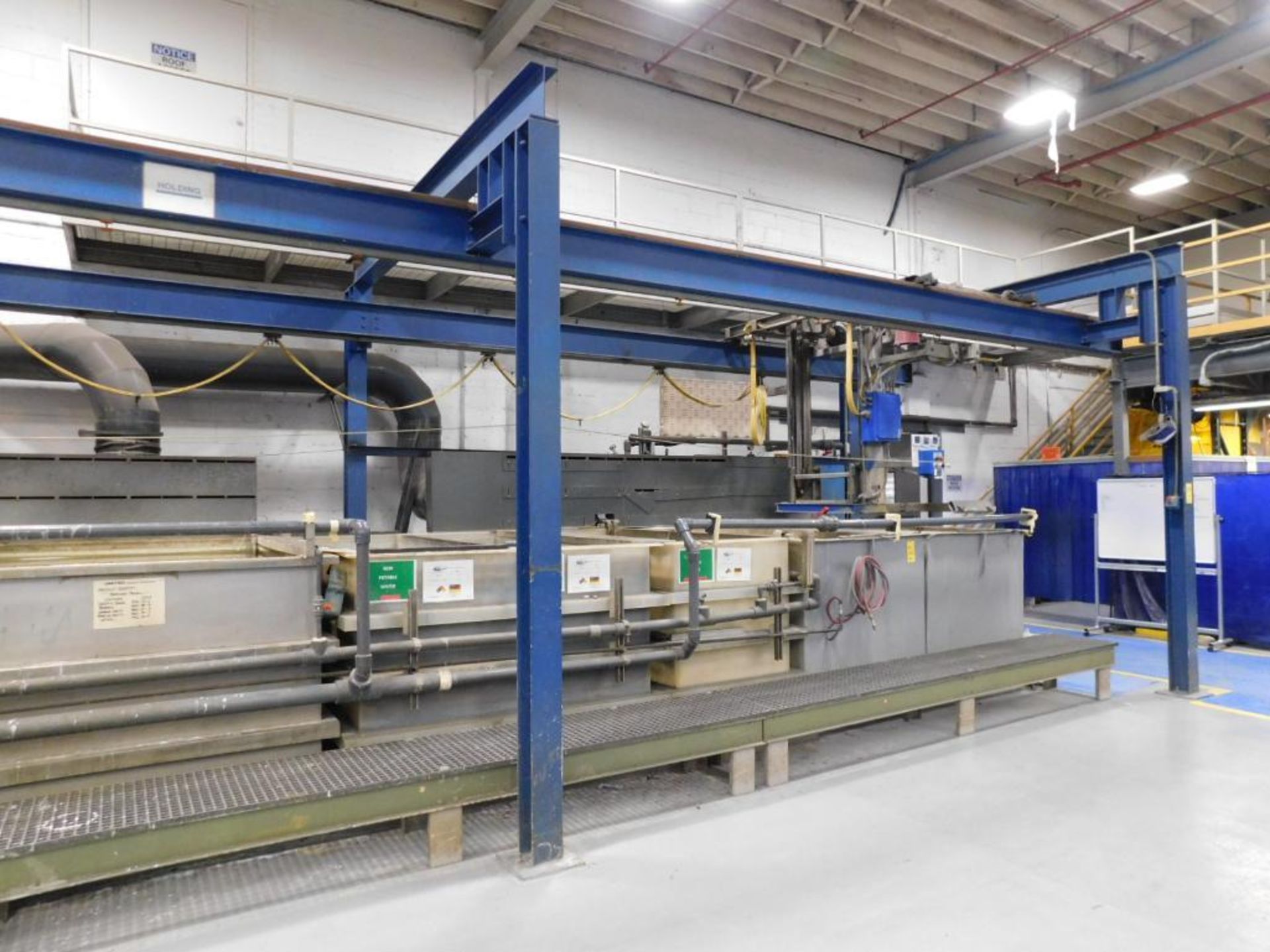 Aluminum Irridite Plating Line, Polyurethane Wash Tubs, Overhead Crane System, 2020 Mighty Therm 2, - Image 8 of 22