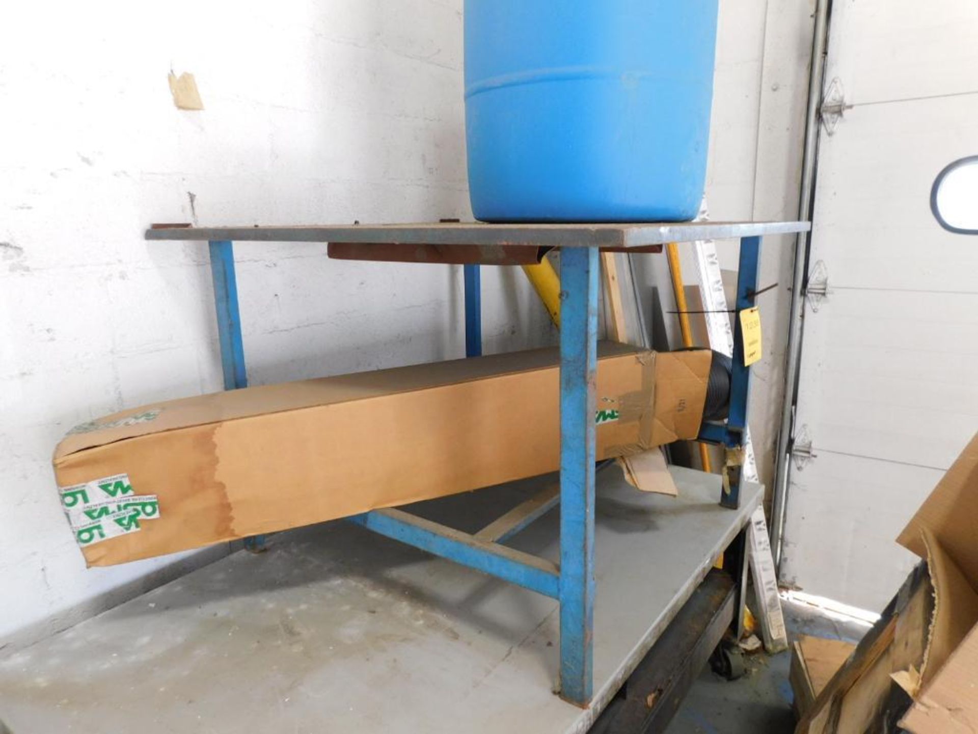 LOT: (2) 48" x 48" x 1" Steel Fabrication Table & Rolling Steel Material Cart - Image 2 of 3