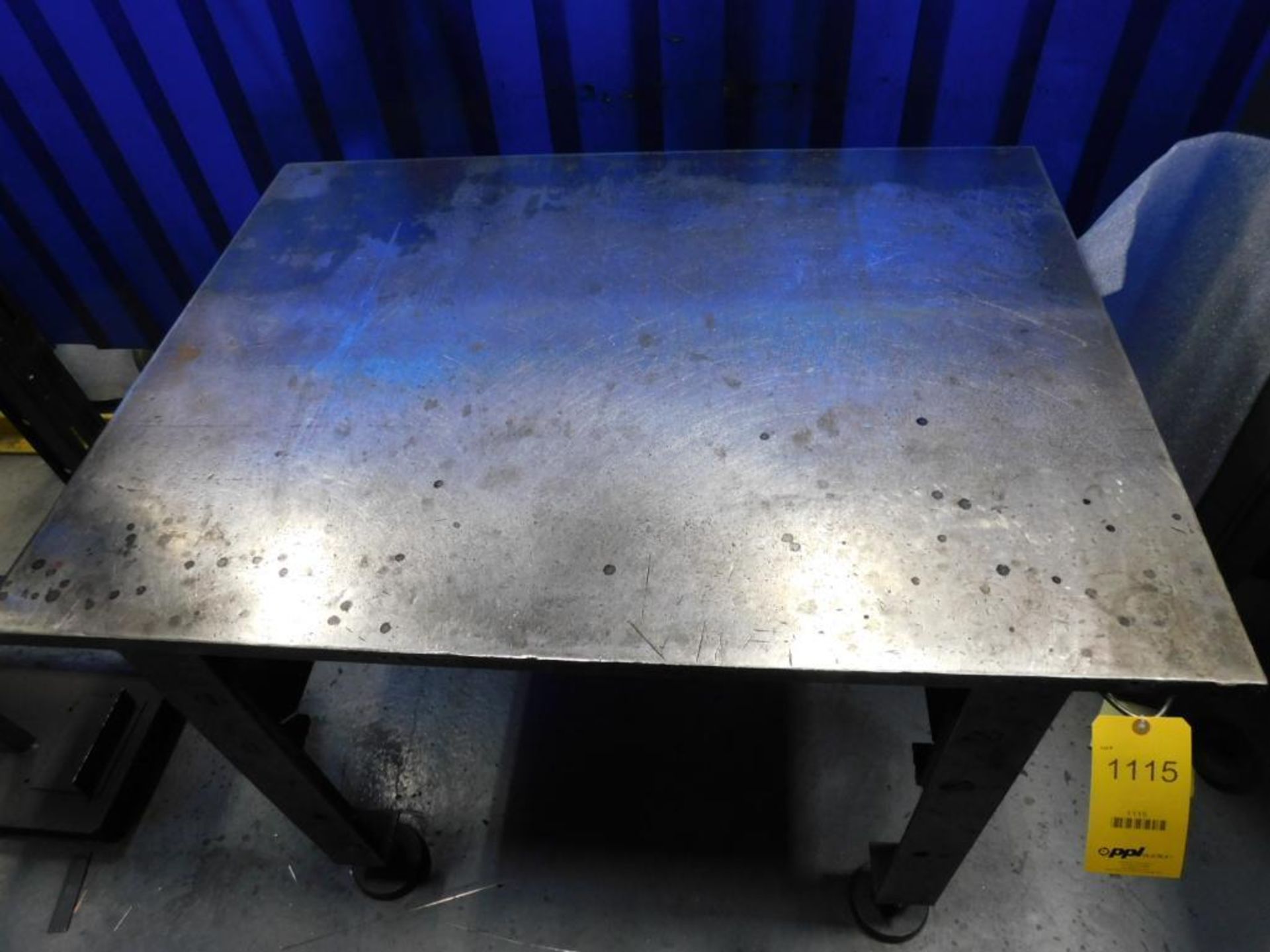 Steel Fabrication Table, 36" L x 80" W x 1" H - Image 2 of 2