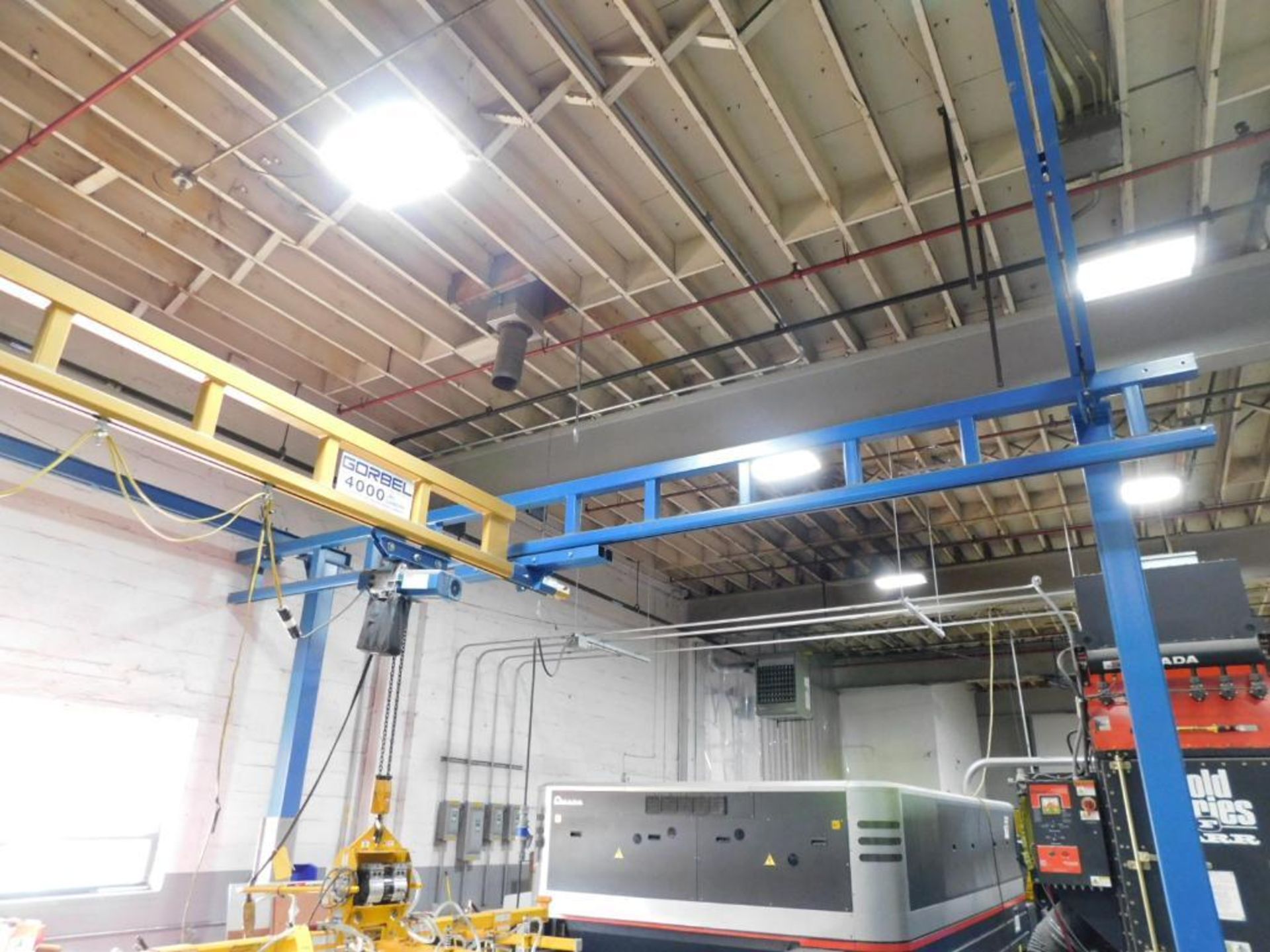 Gorbel 4,000 Lb. Crane System, Pendant Control, 275" Deep, 244" Wide, 120" Under Bridge Height - Image 3 of 5