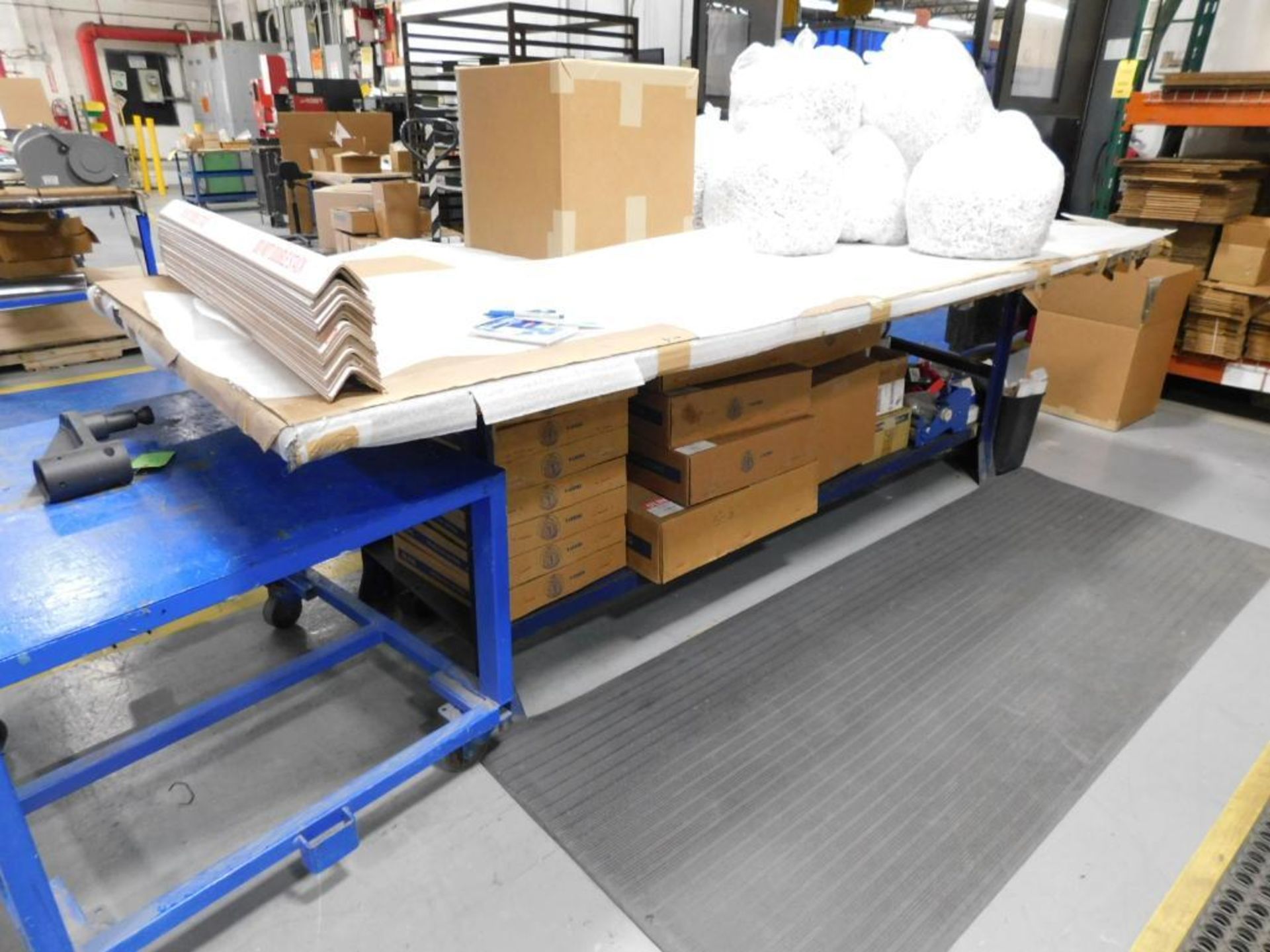 LOT: (2) Sections Pallet Rack w/Contents of Shipping Supplies, (4) Assembly Tables - Image 2 of 4