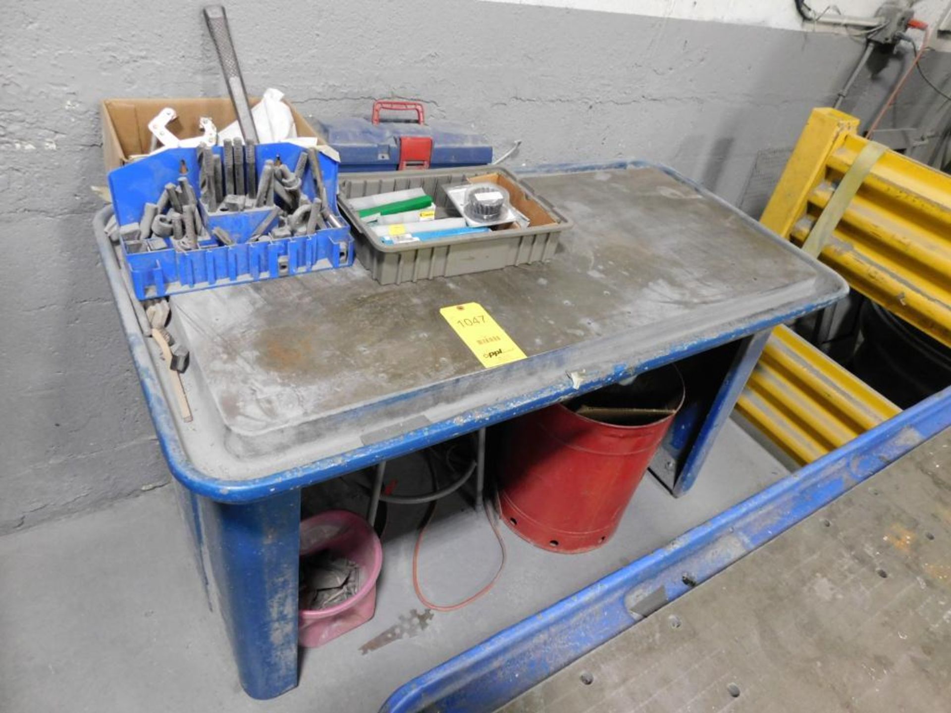 60" x 29" Machine Base Table w/Assorted Tooling