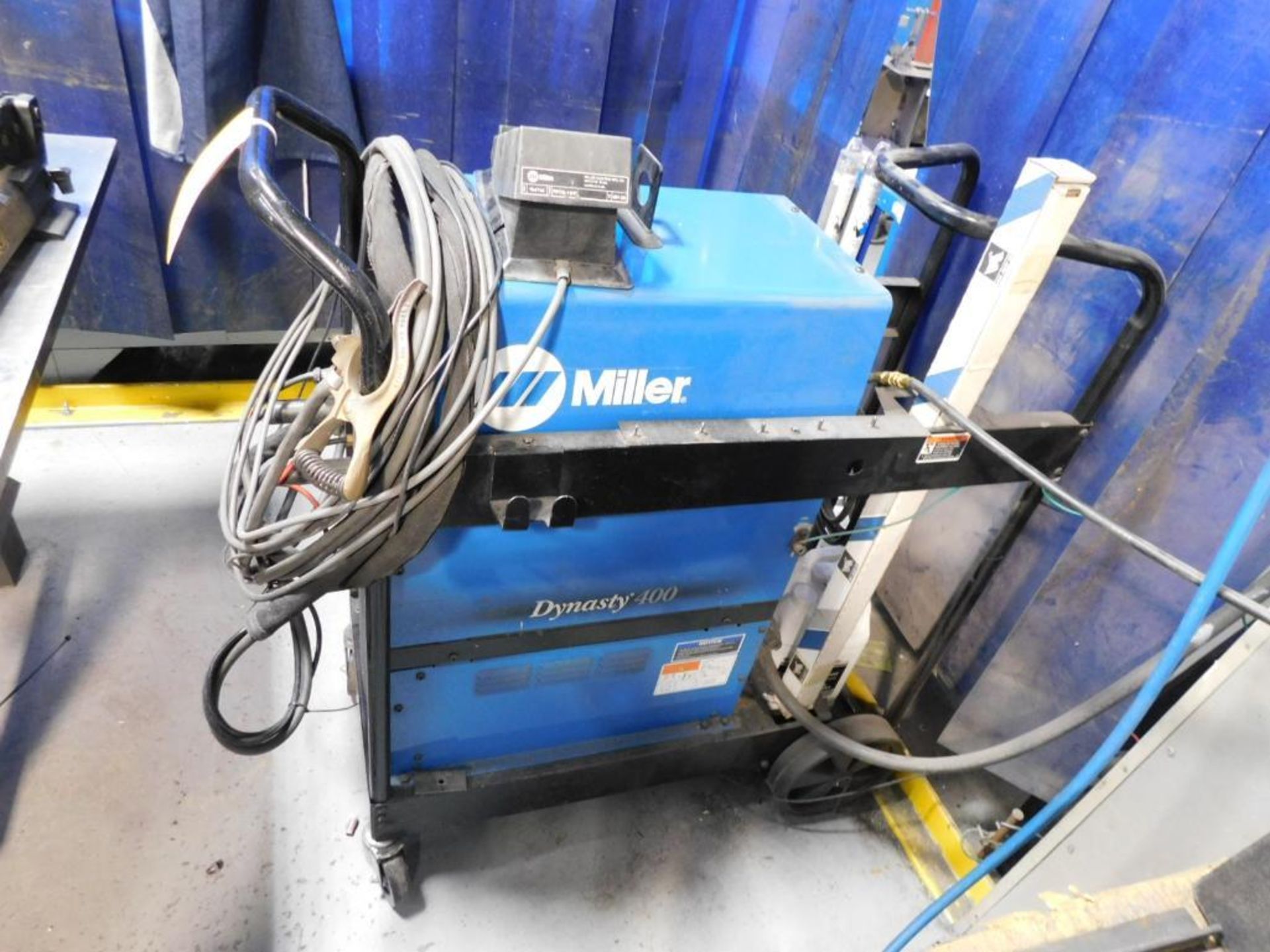 Miller Dynasty 400 Tig Welder w/Cooler, Foot Control, Tig Torch - Image 2 of 3