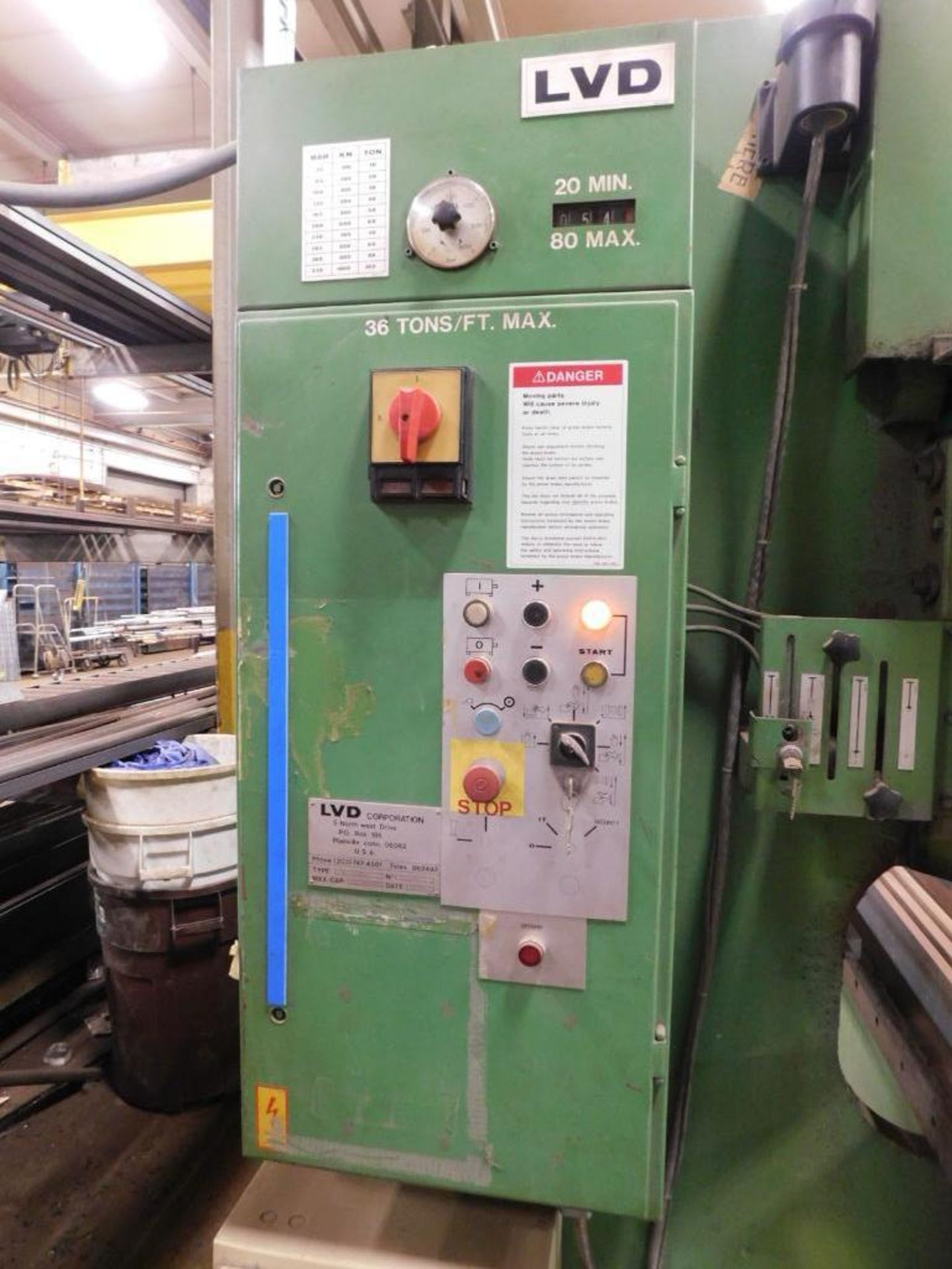 LVD 110 Ton Press Break, Type: 110-BH15C, No. 11.284, Max Cap: PPC 100/4500, Year: 1983, Hurco Autob - Image 8 of 10